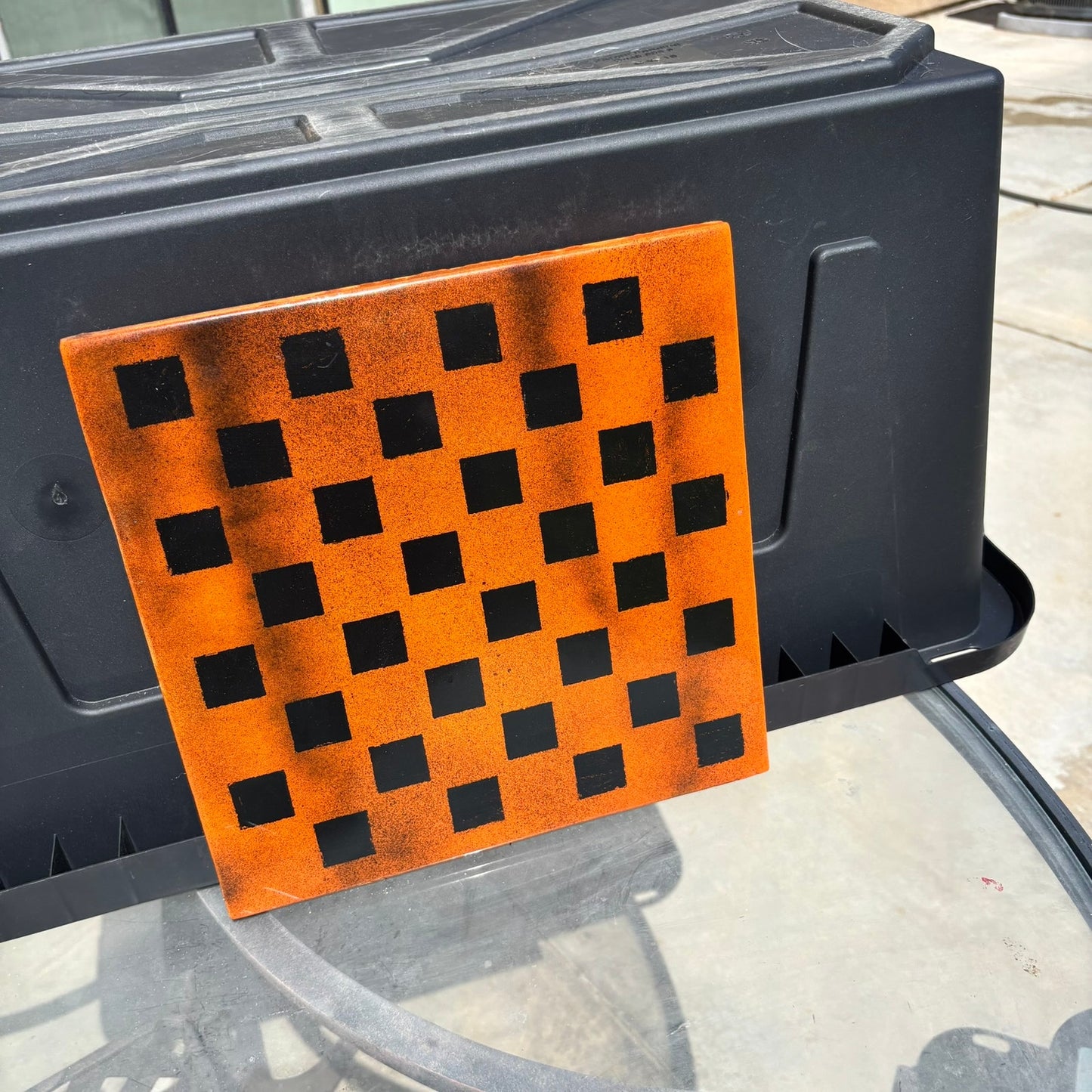Orange Stealth - Resin Coated Chess Board