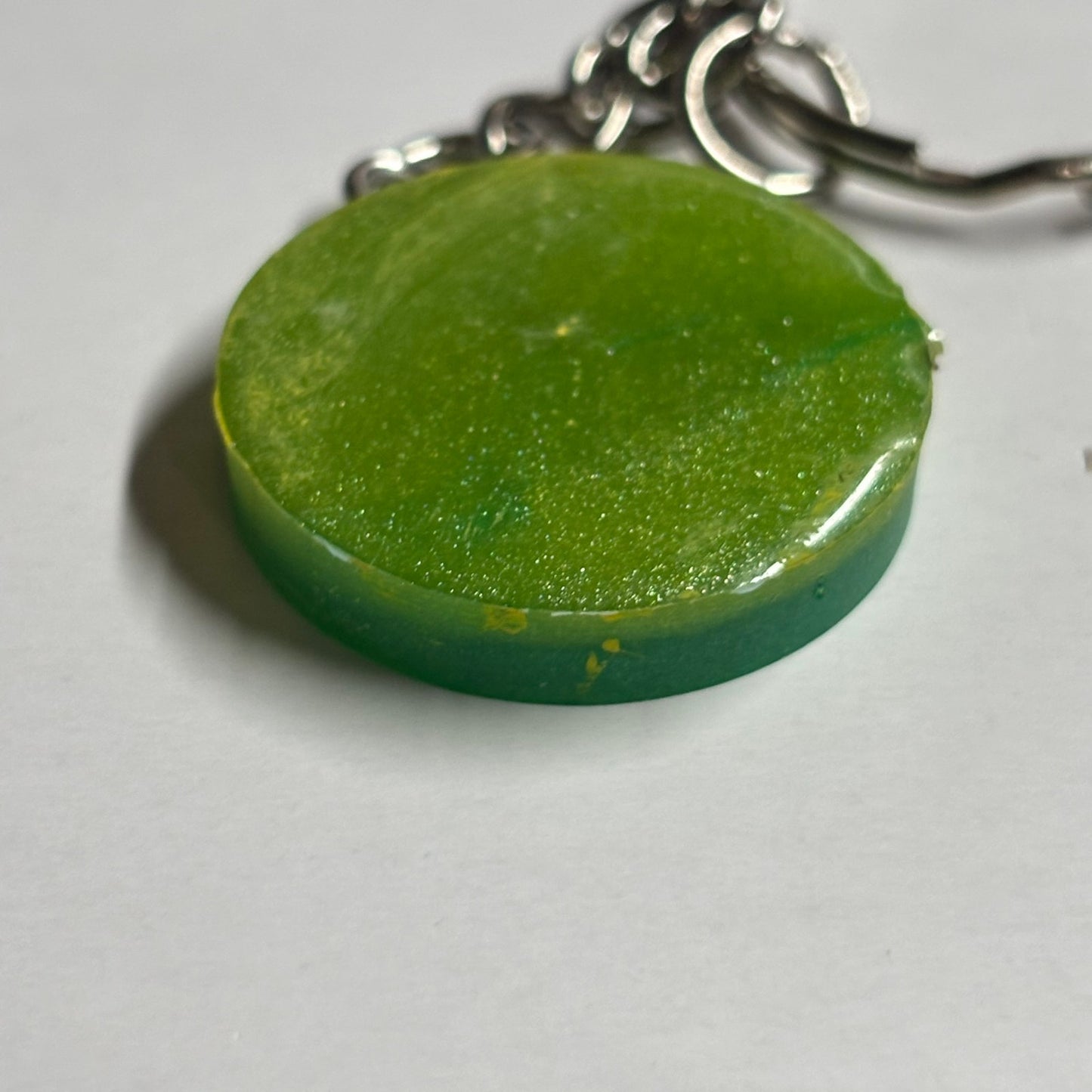 Cheesehead Green Pawn - Handmade Resin Keychain - Flat Edition