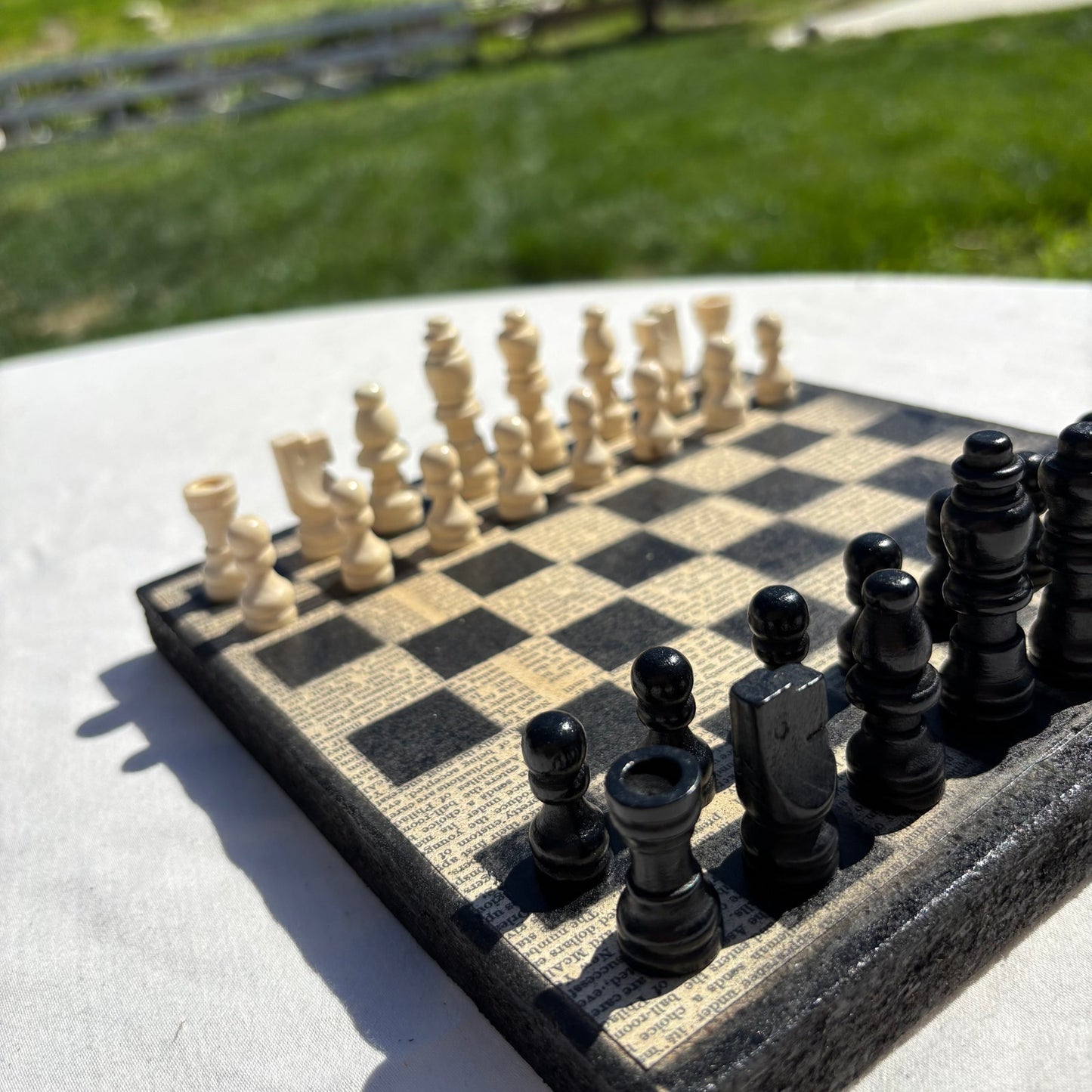 Vintage Words - Scrapbook Chess Set