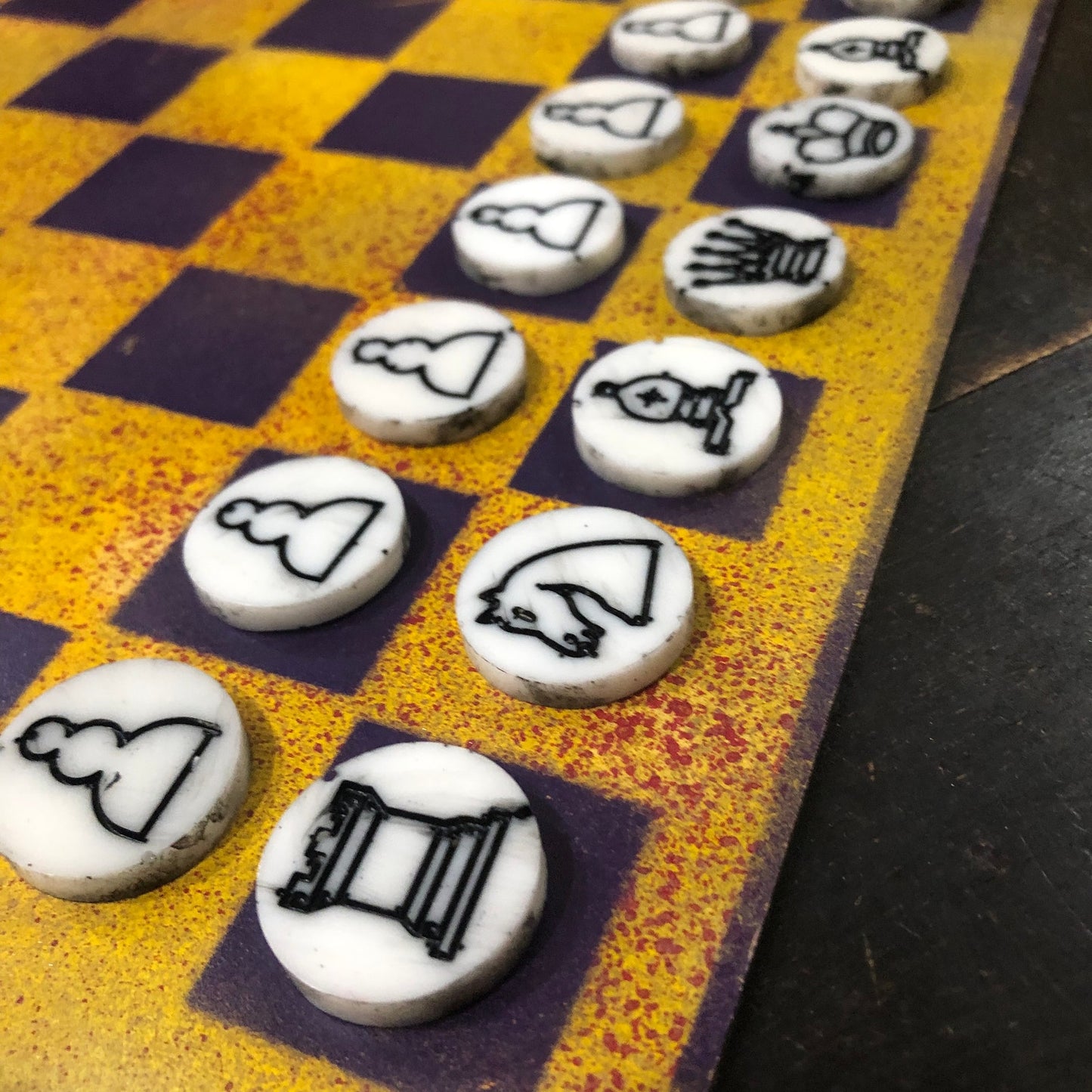 Royal Yellow - Painted Chess Set