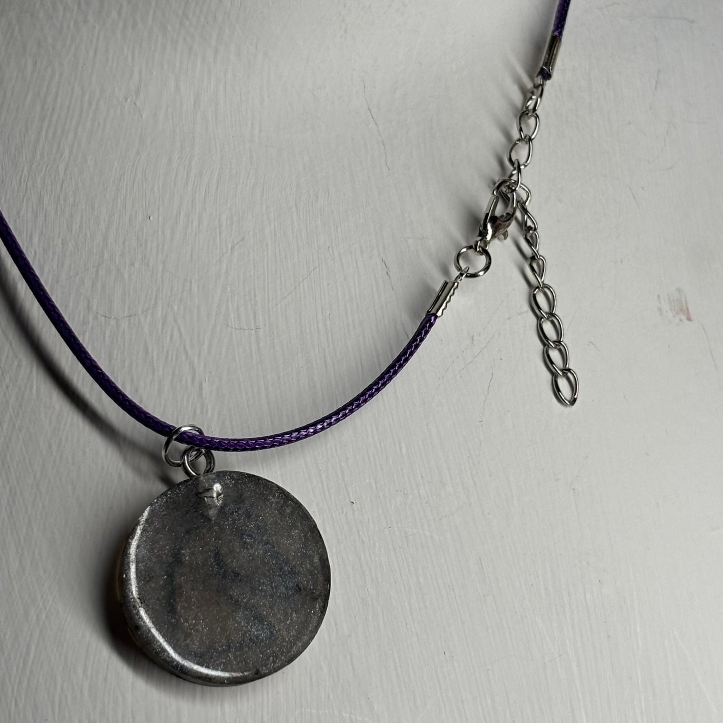 Gray Knight - Handmade Resin Chess Necklace