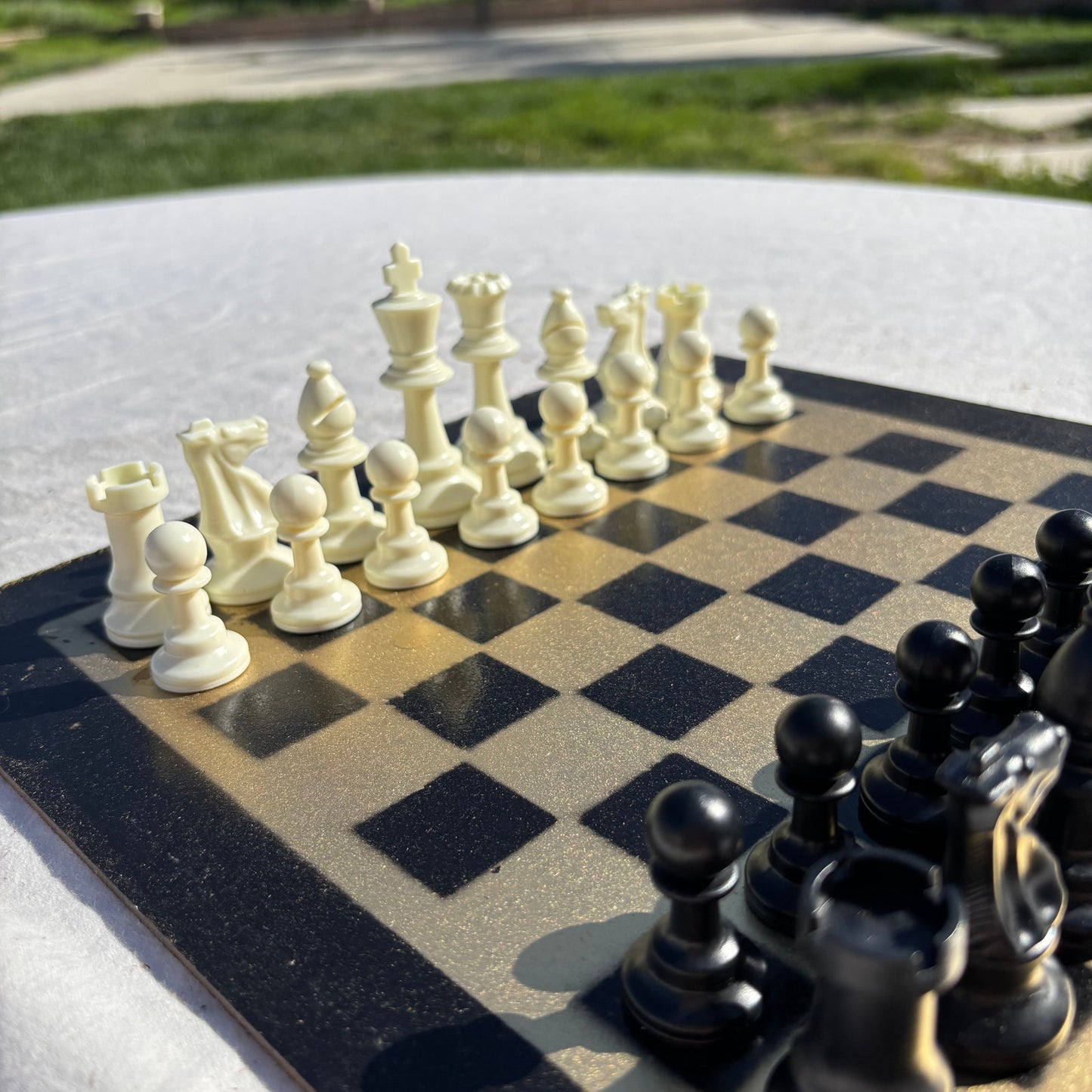 Gold & Black - Painted Chess Set