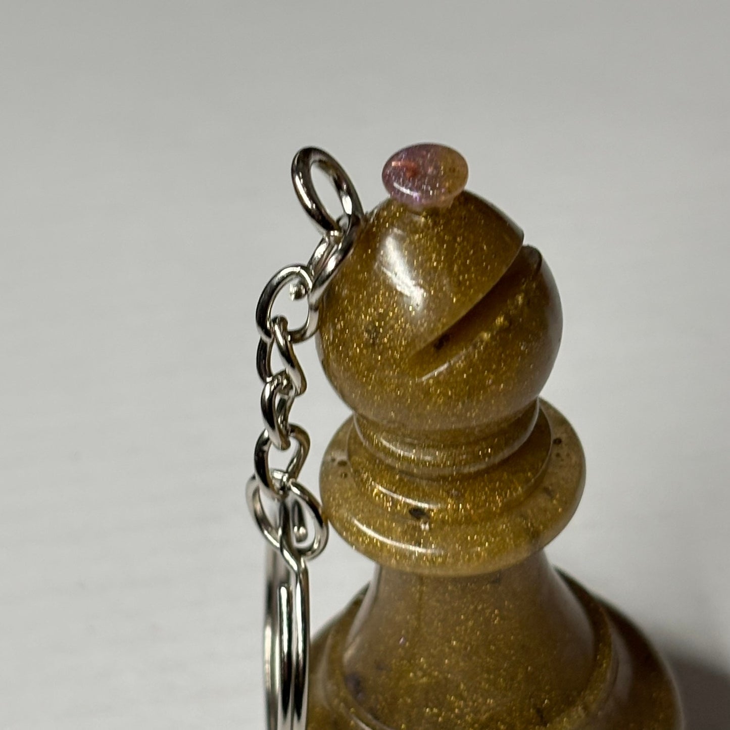 Swade Brown Bishop - Handmade Resin Keychain - Large Edition