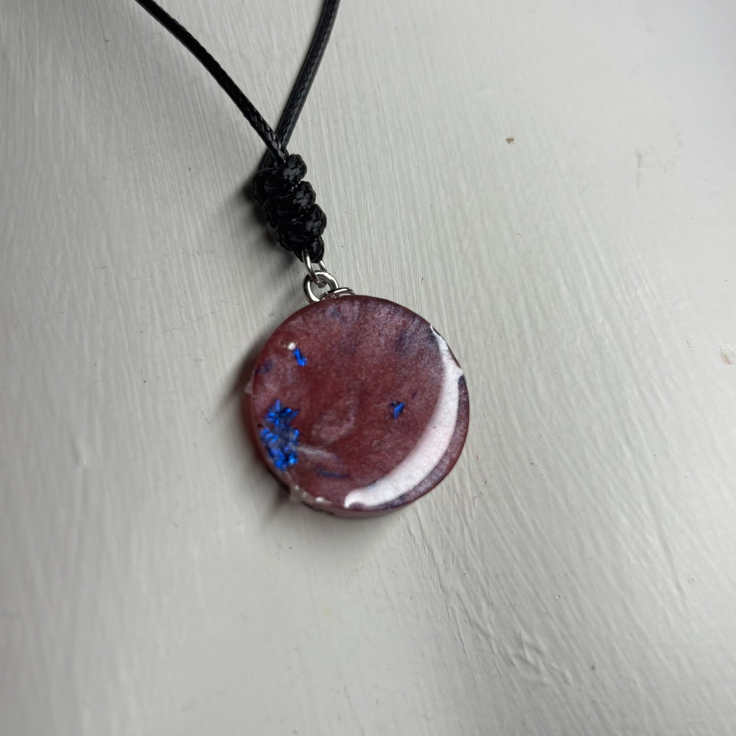 Crystal Purple Knight - Handmade Resin Chess Necklace