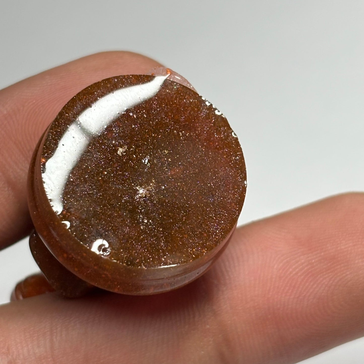 Orange Bubbles Knight - Handmade Resin Keychain