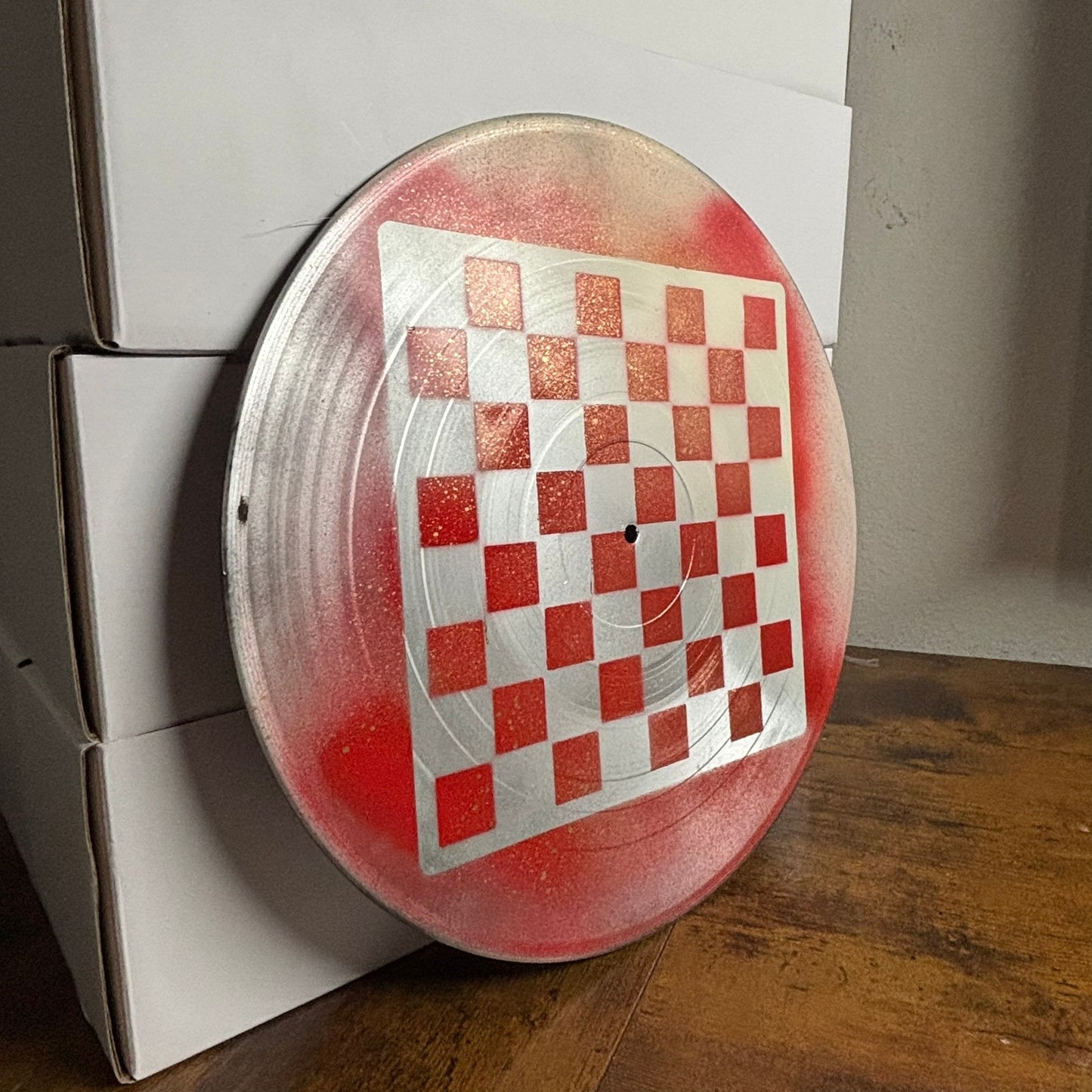 Chrome Red - Vinyl Chess Board