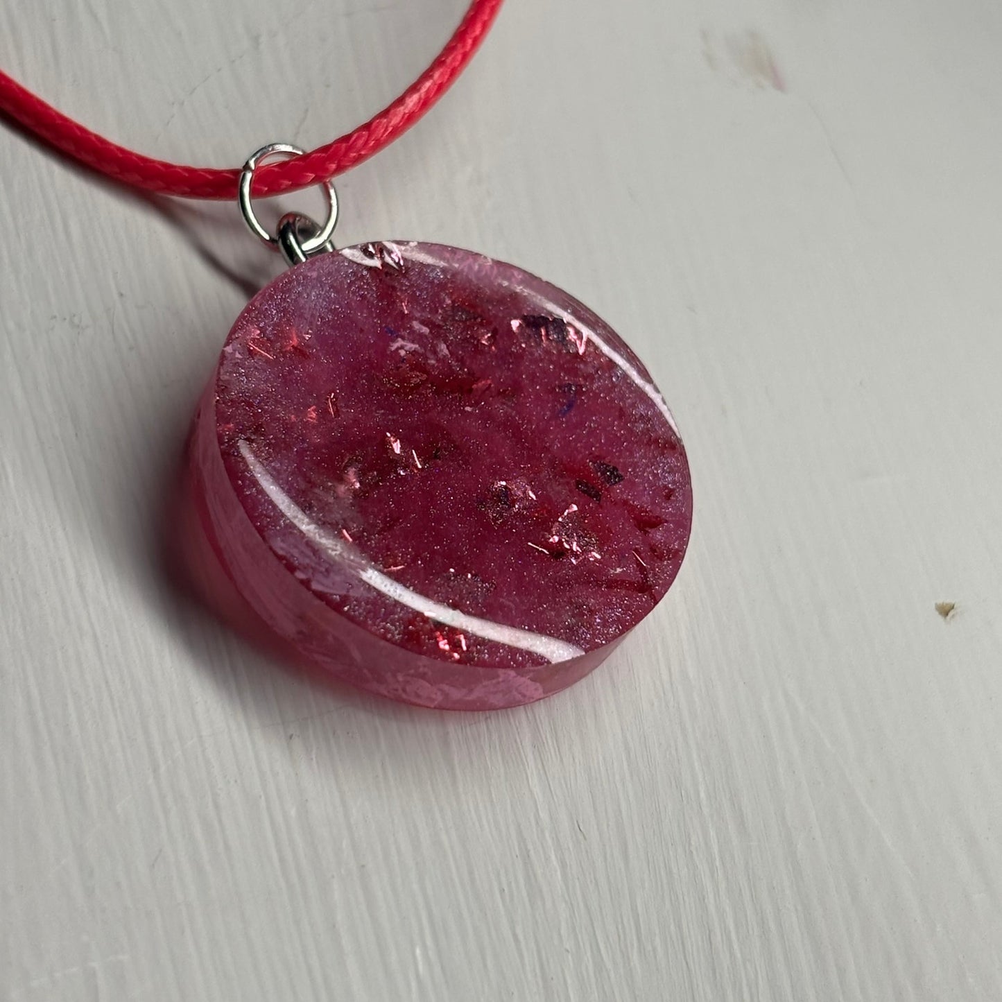 Hot Pink Queen - Handmade Resin Chess Necklace