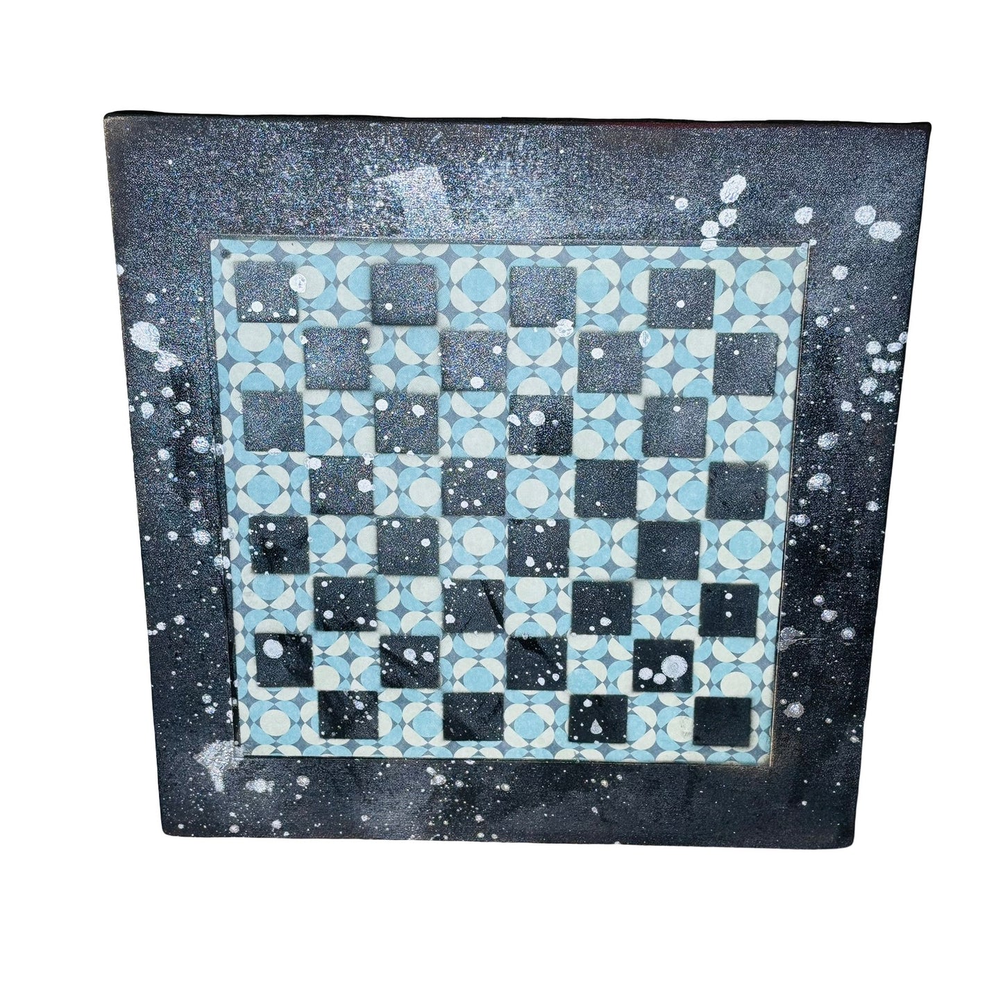 Blue & Green Pattern - Large Scrapbook Chess Board