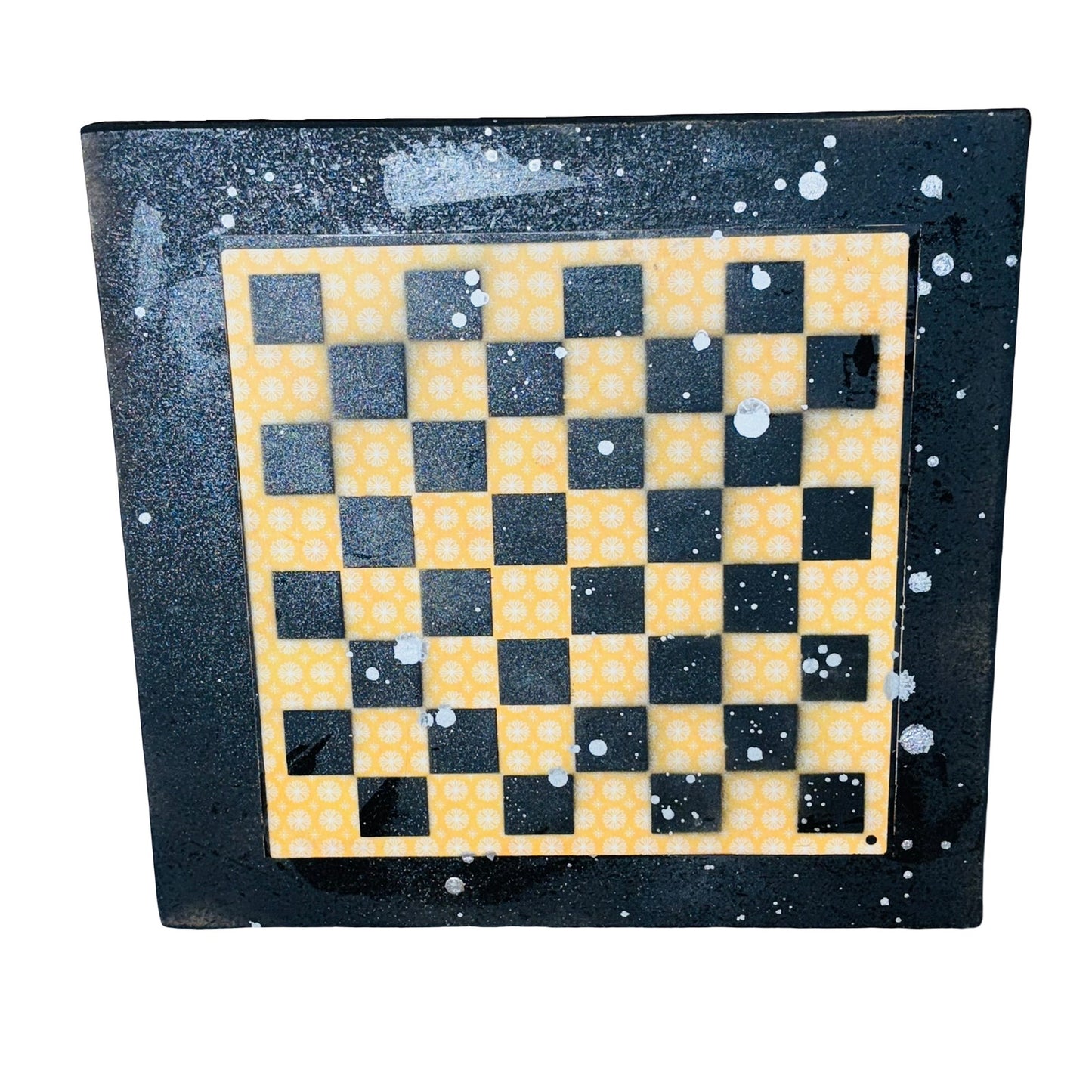 Yellow Vintage Pattern - Large Scrapbook Chess Board