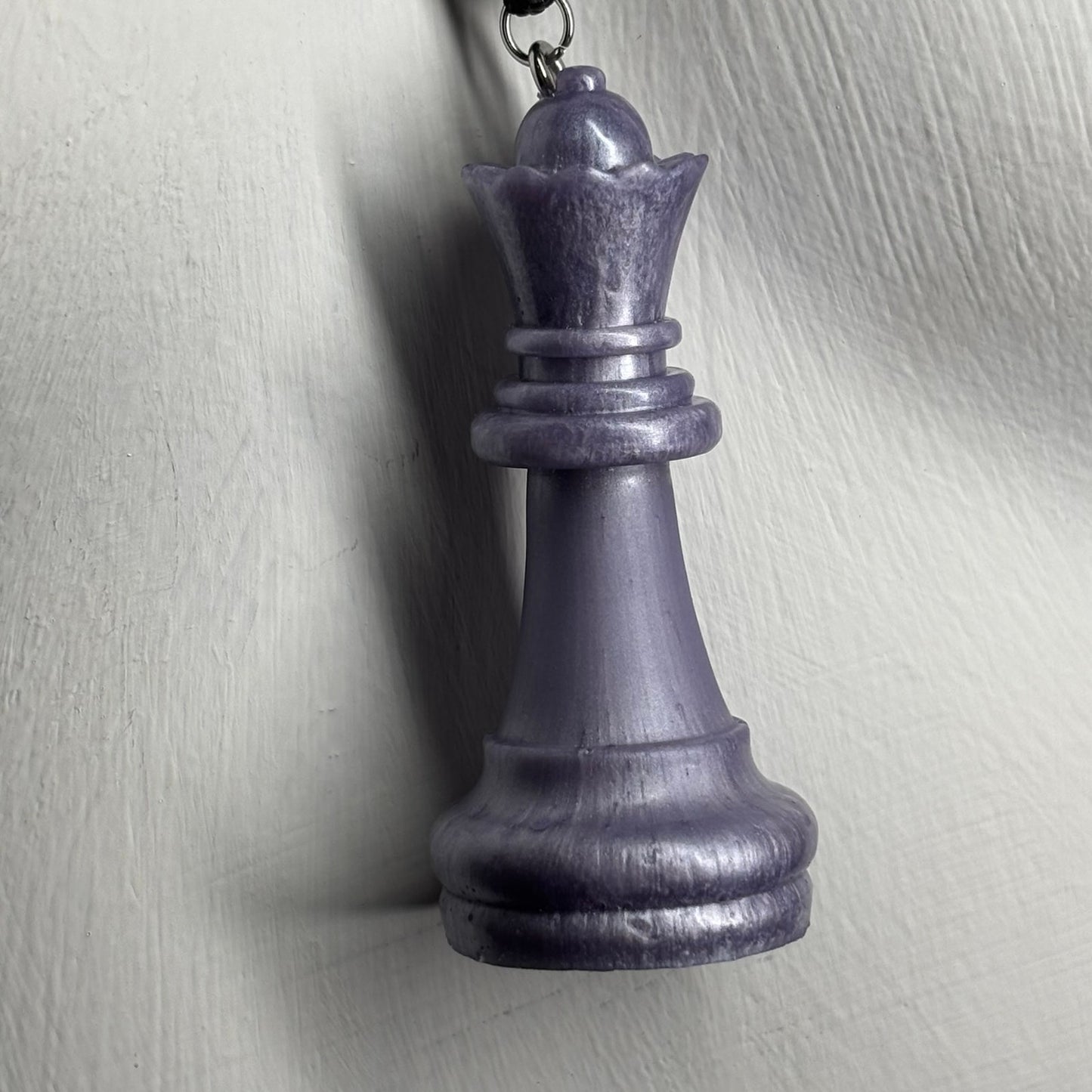 Purple Queen - Handmade Resin Chess Necklace