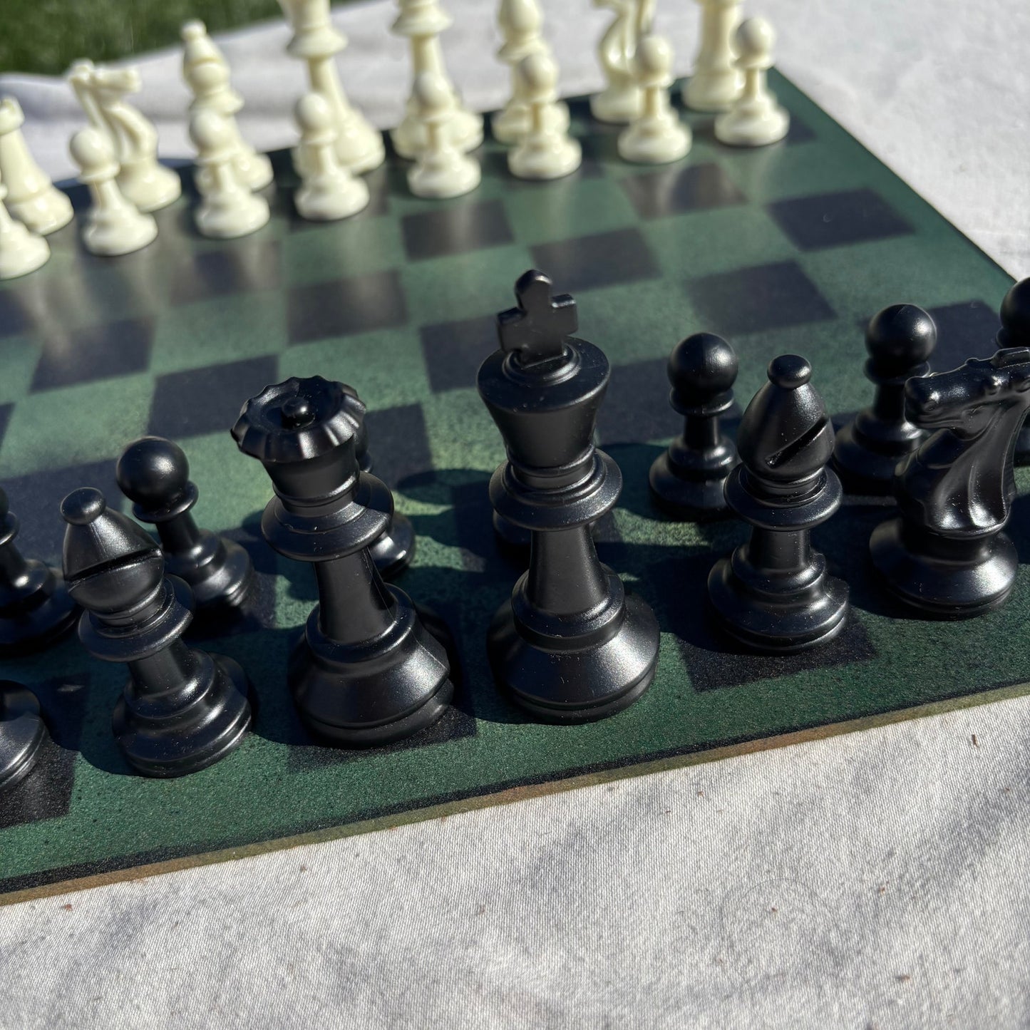 Dark Green - Painted Chess Set