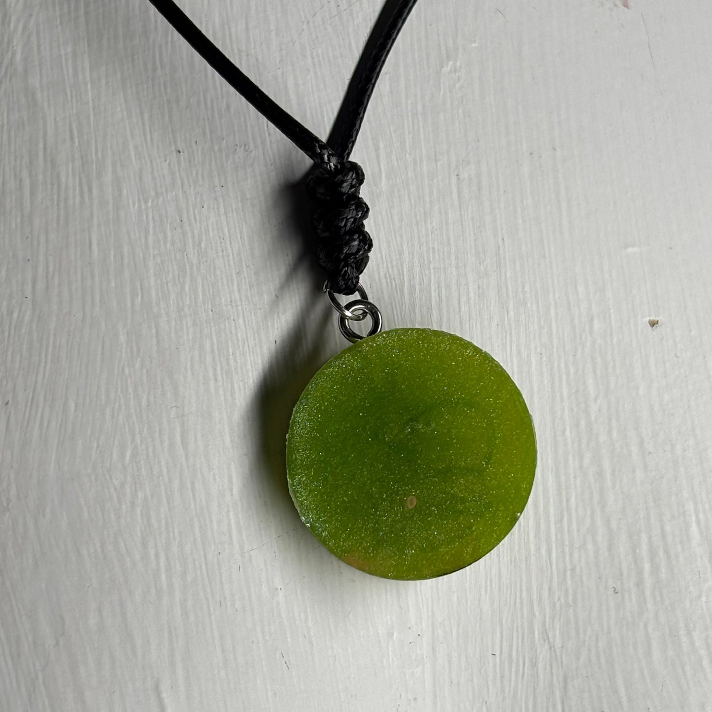 Battered Green King - Handmade Resin Chess Necklace