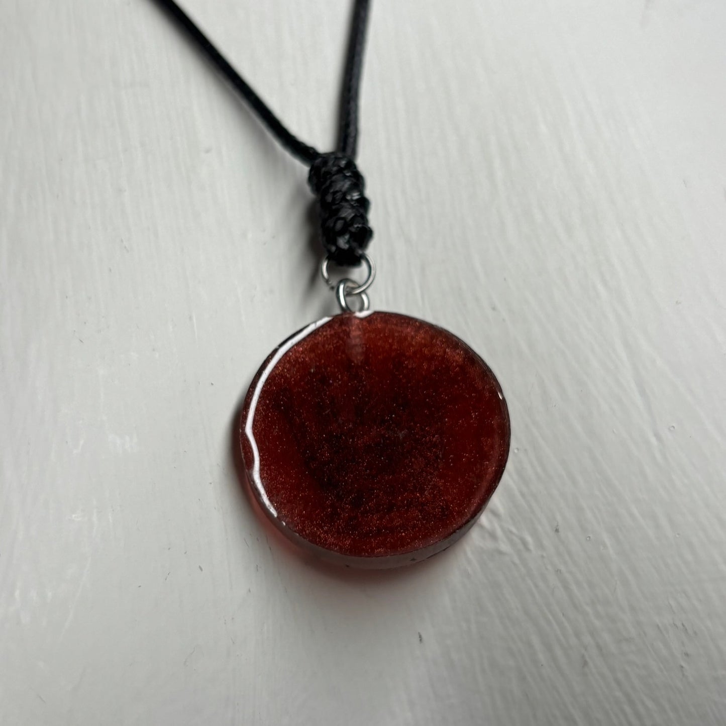 Bronze Queen - Handmade Resin Chess Necklace