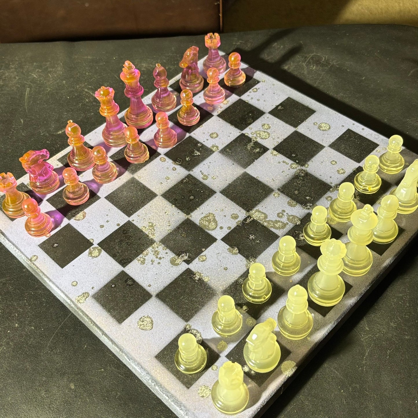 Purple Clean Pink - Painted Chess Set