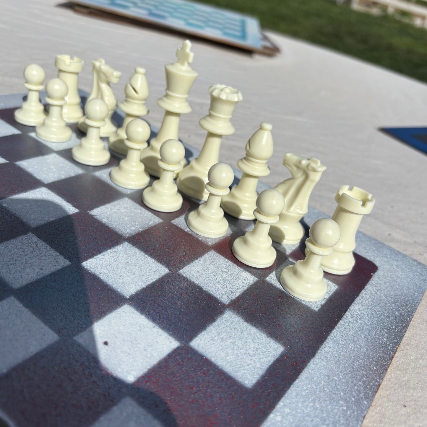 Metallic Color Swirl - Painted Chess Set