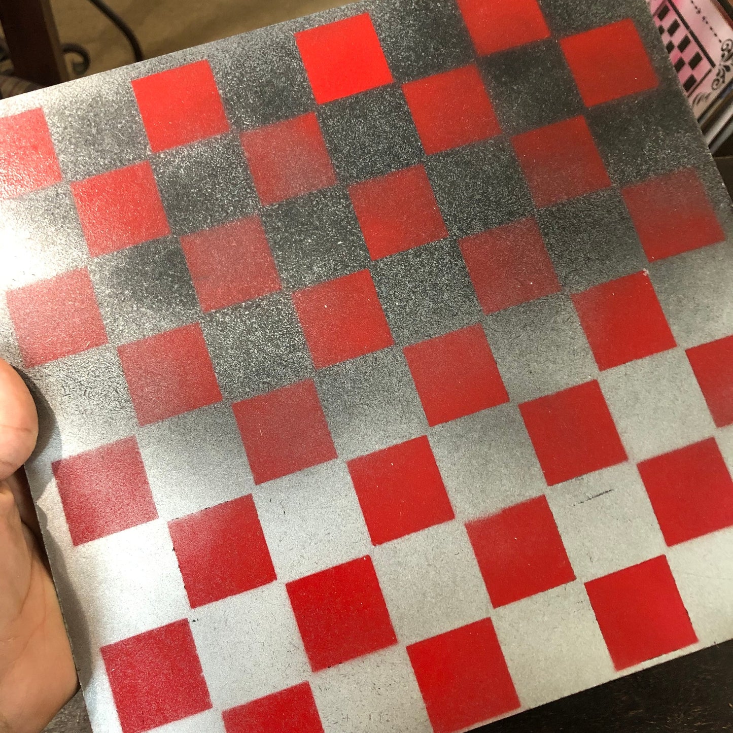 Dystopian Red - Painted Chess Set