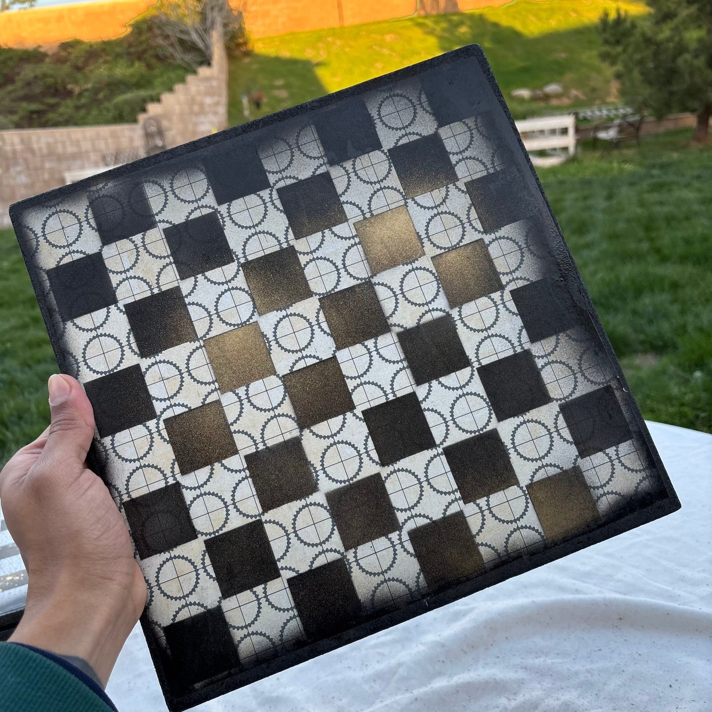 Golden Steampunk - Scrapbook Chess Set