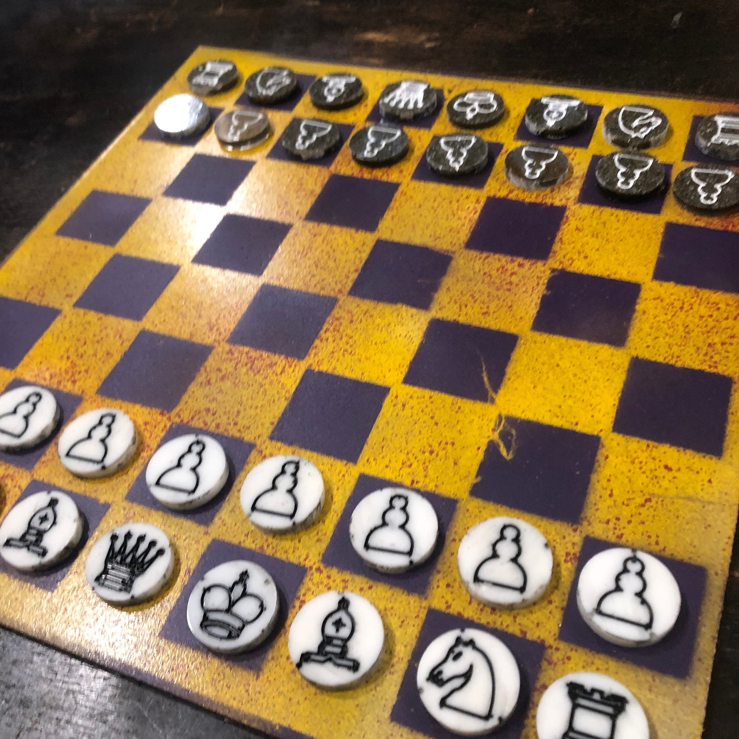 Royal Yellow - Painted Chess Set