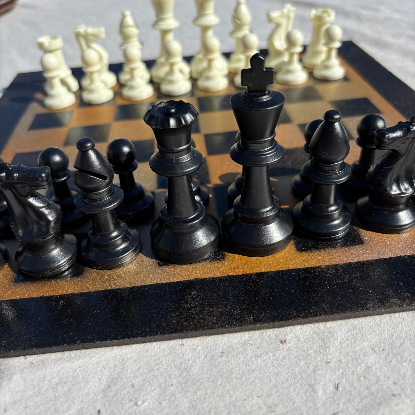 Metallic Orange - Painted Chess Set