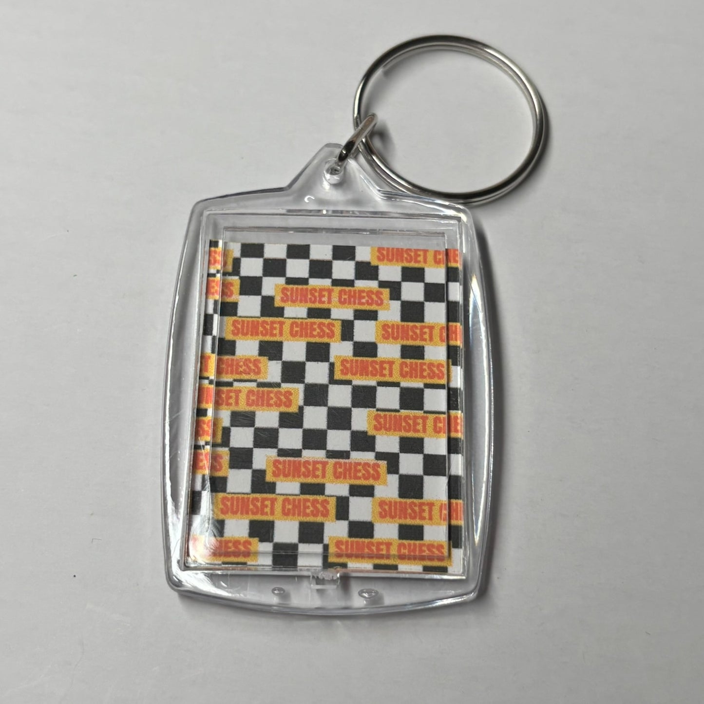 Orange Warrior - Sunset Chess Photo Keychain