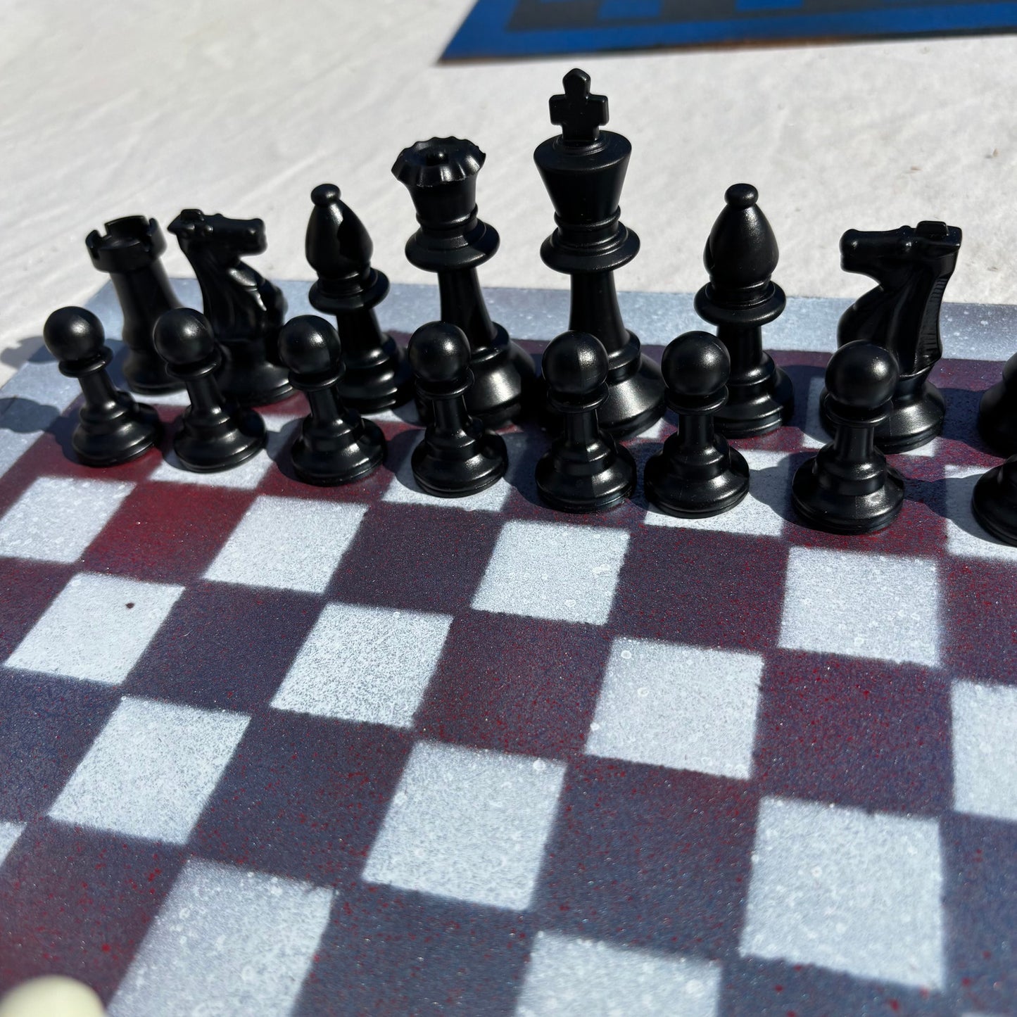 Metallic Color Swirl - Painted Chess Set