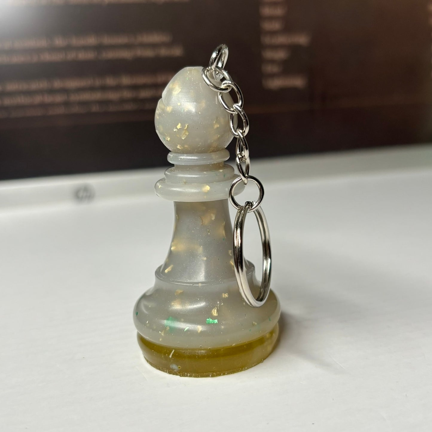 Iced Royal Bishop - Handmade Resin Keychain - Large Edition