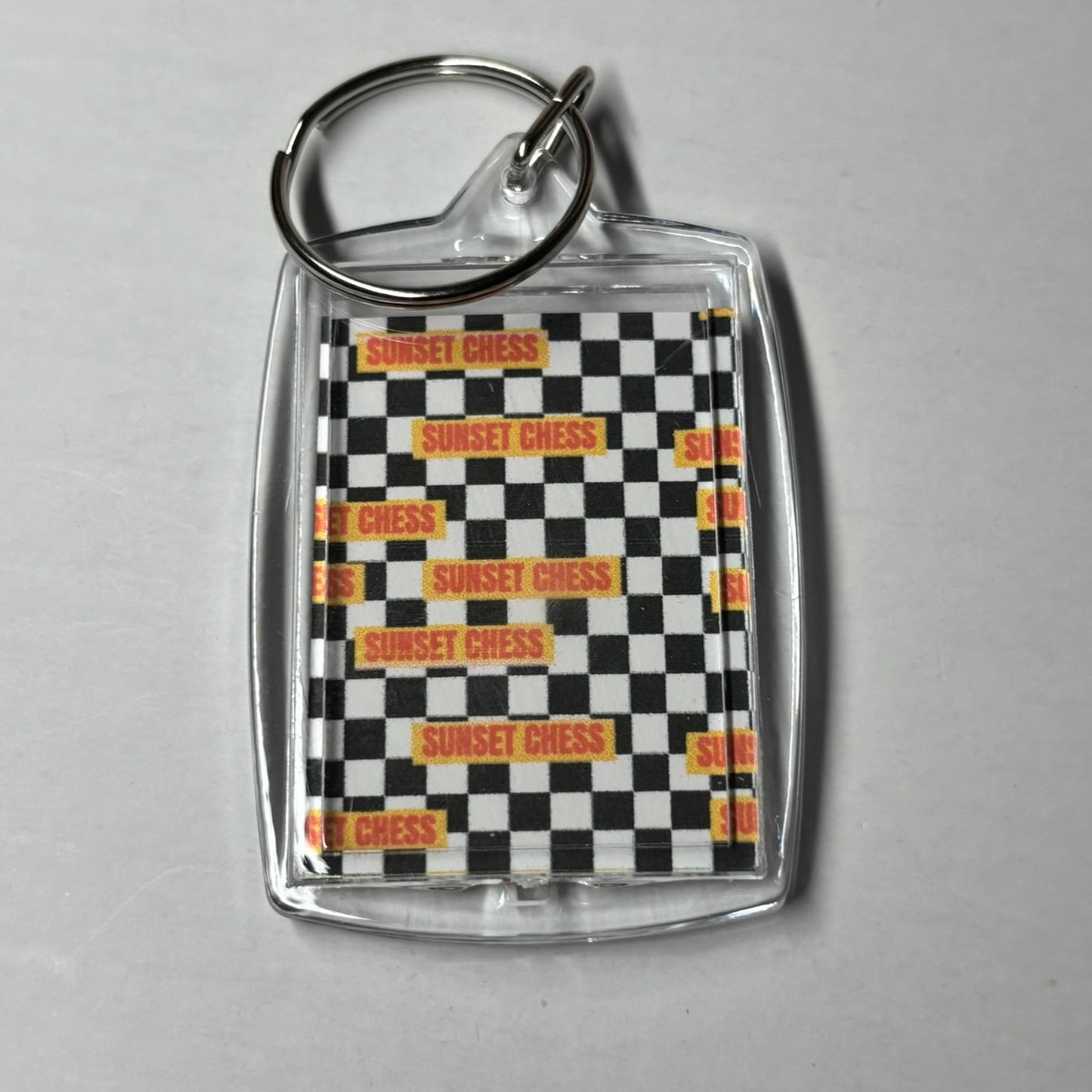 Psycho Men - Sunset Chess Photo Keychain