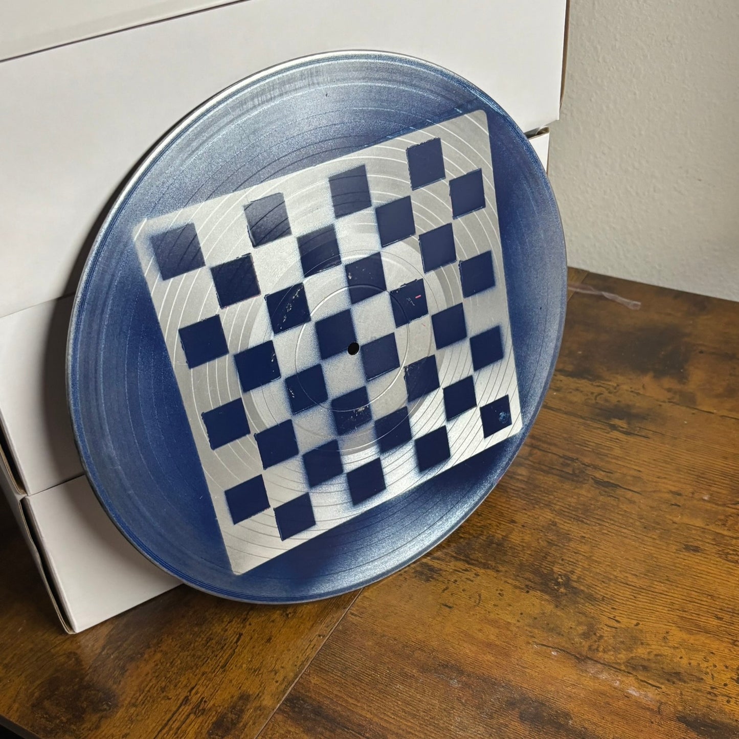 Silver Ocean Blue - Vinyl Chess Board