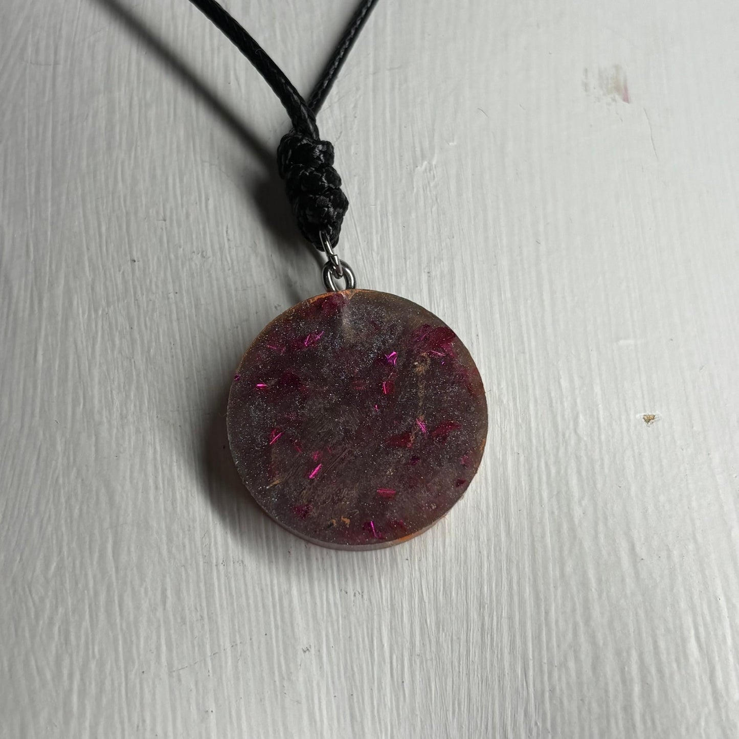 Purple Orange King - Handmade Resin Chess Necklace