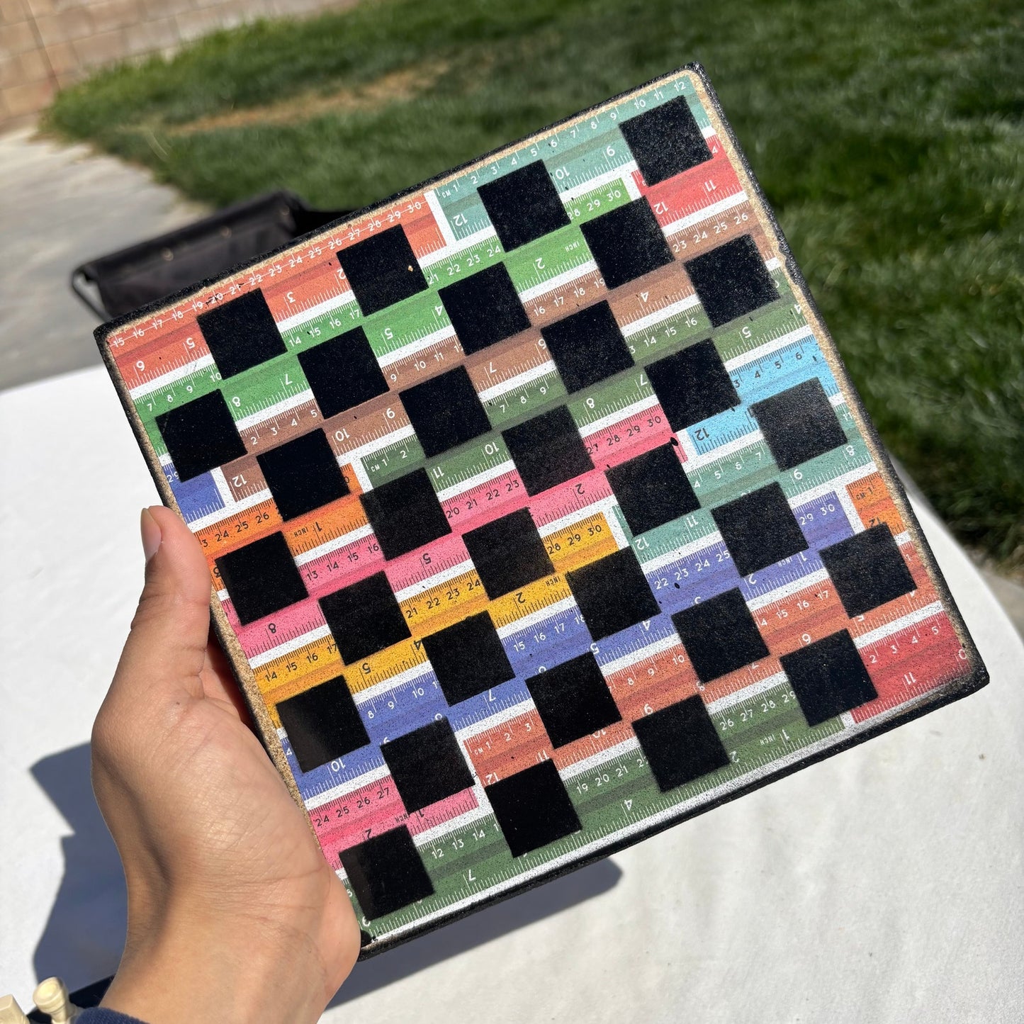 Colored Rulers - Scrapbook Chess Set