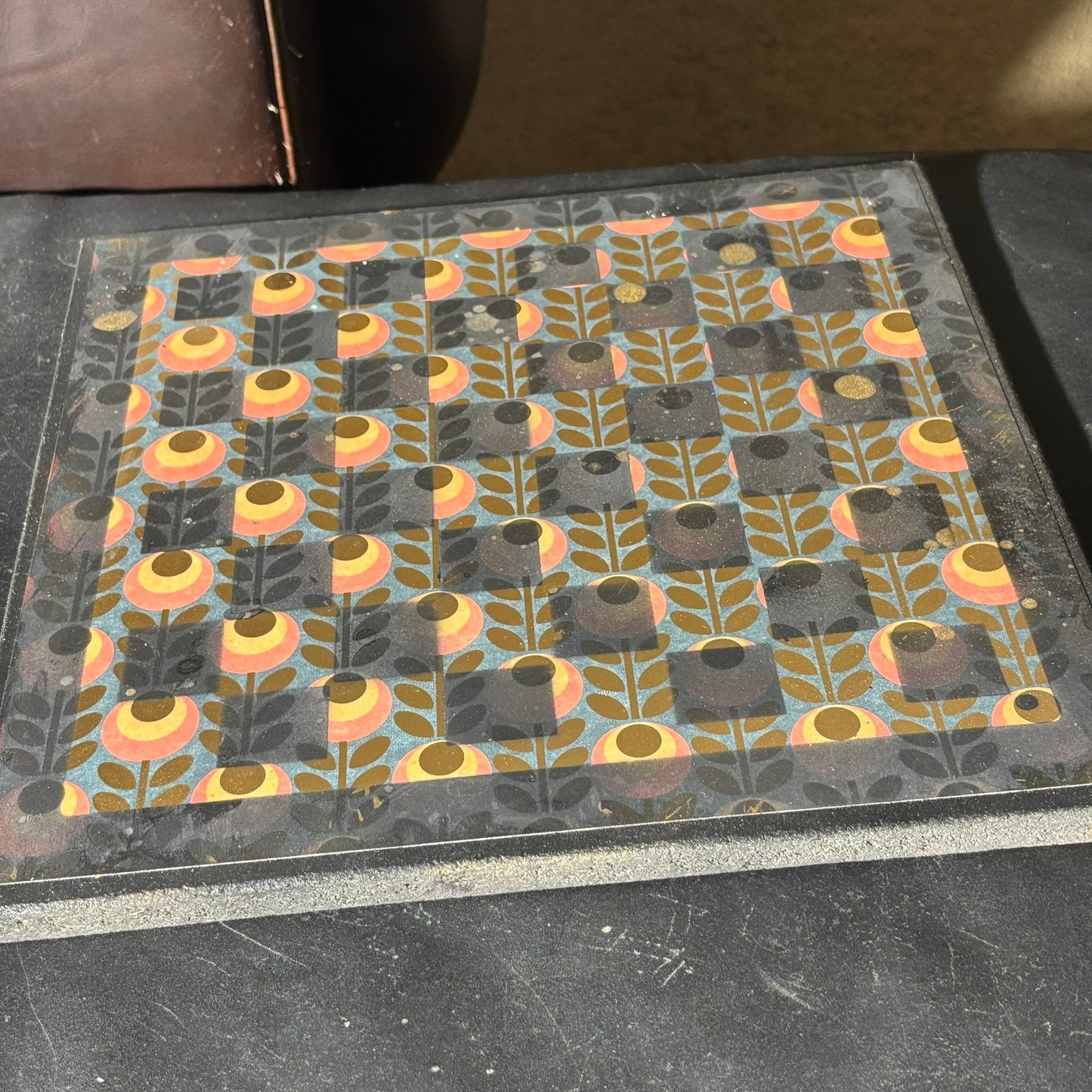 Vintage Swirl Pattern - Scrapbook Chess Set