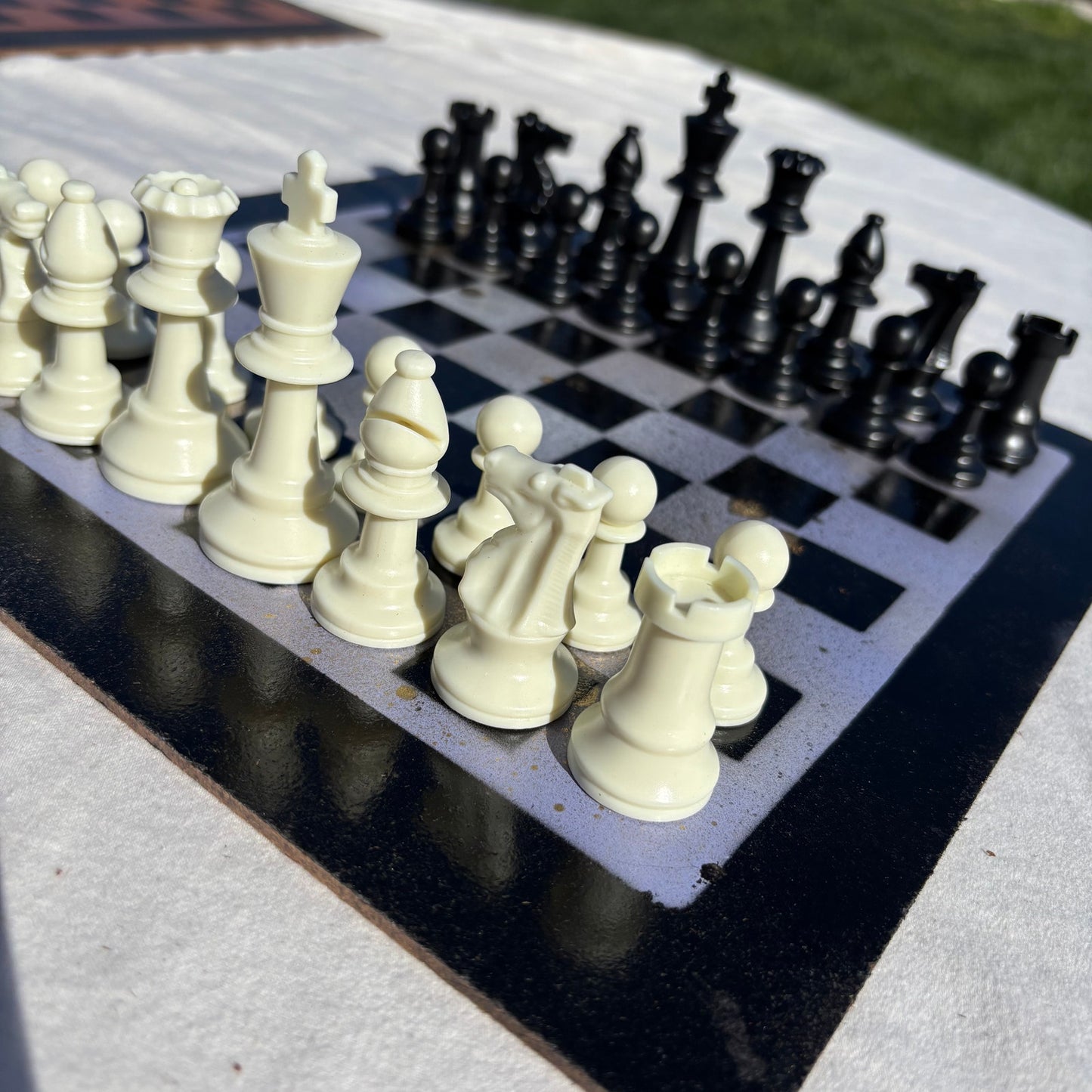 Dripped Gold - Painted Chess Set