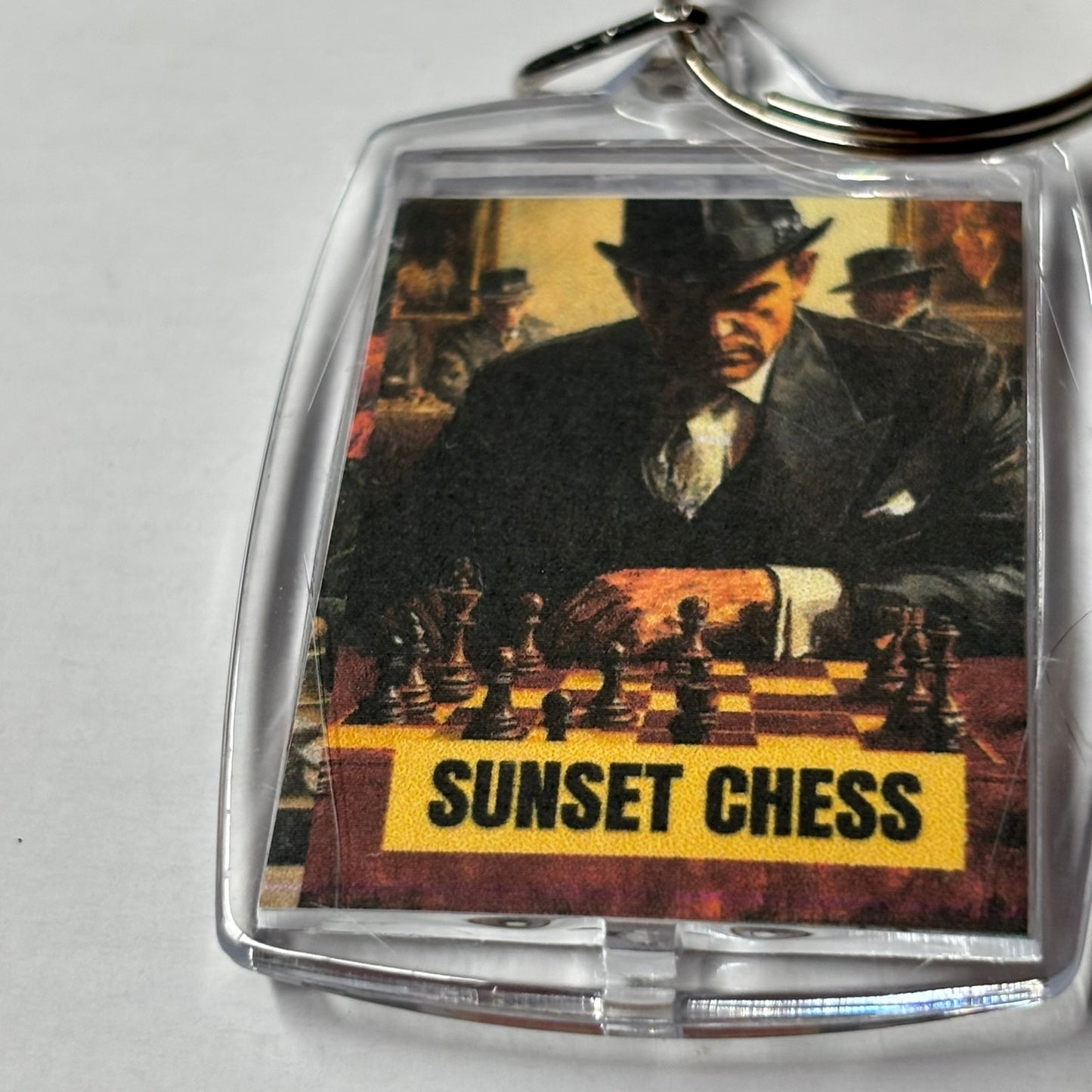 Mafia Chess - Sunset Chess Photo Keychain