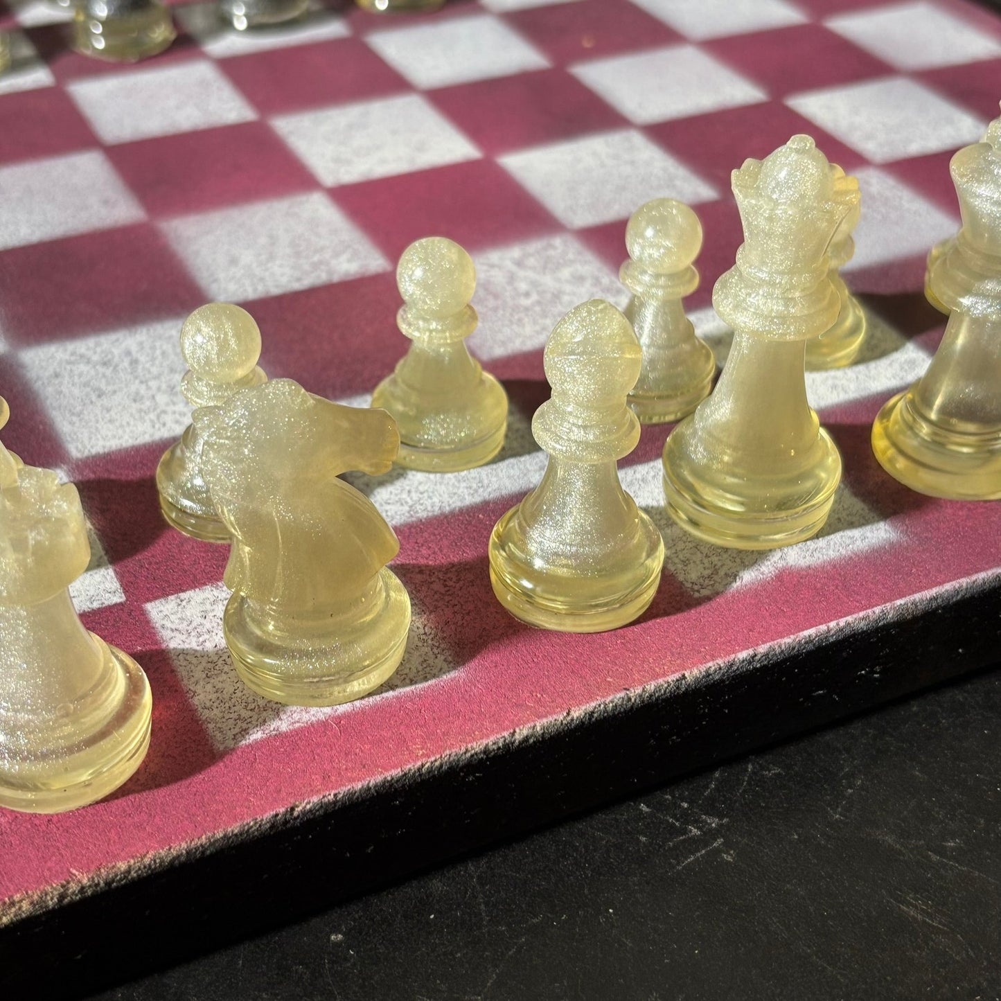 Dirty Pink - Painted Chess Set