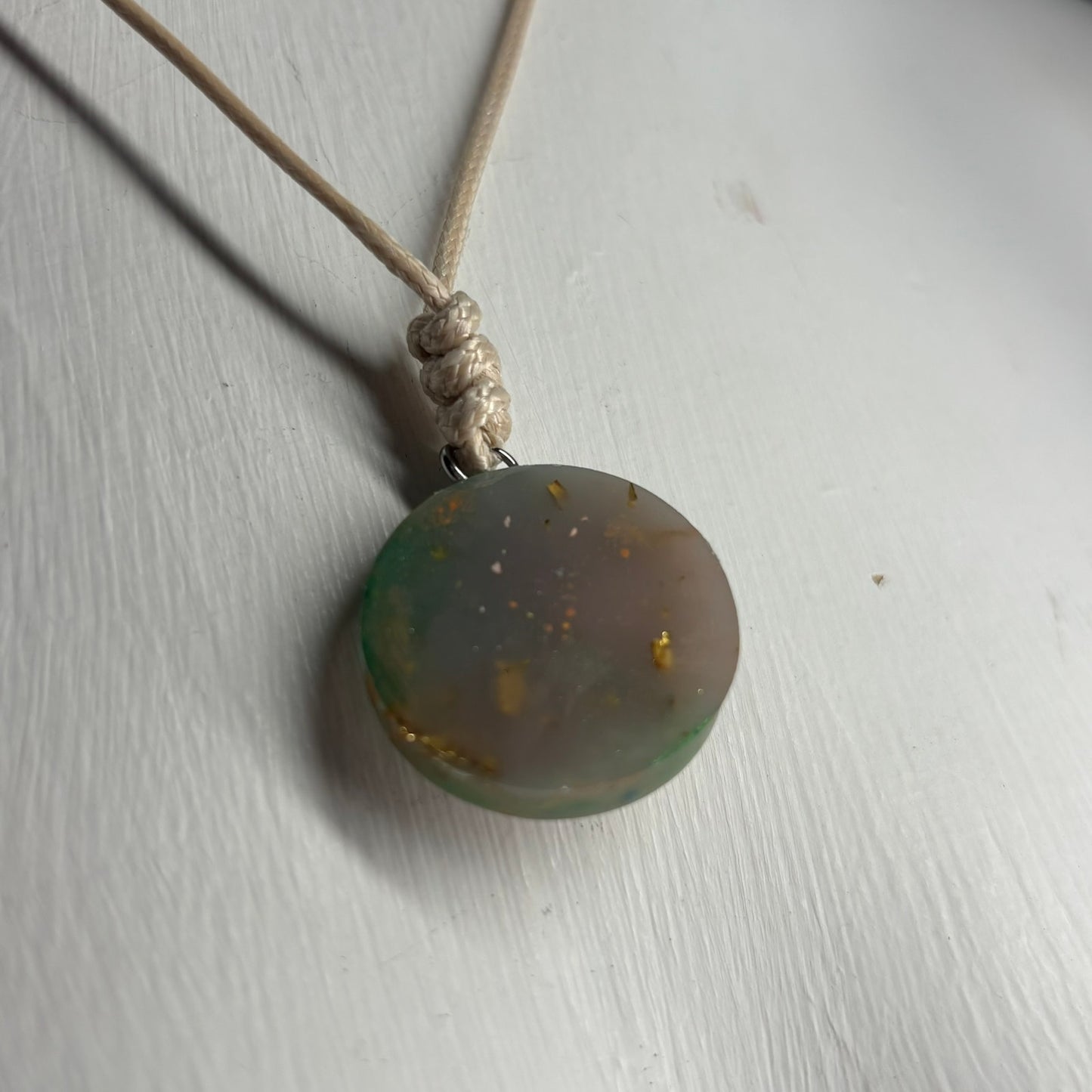 Vintage Green King - Handmade Resin Chess Necklace