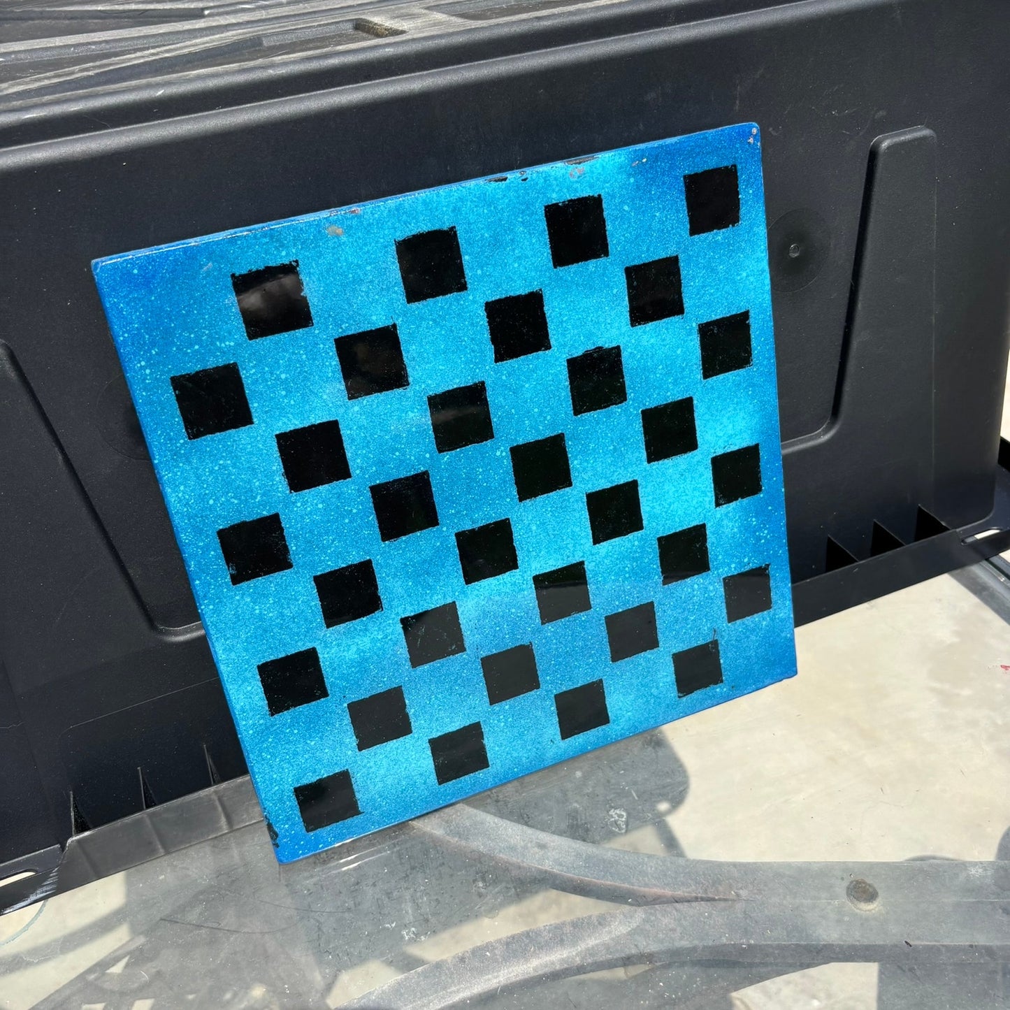 Galaxy Blue - Resin Coated Chess Board
