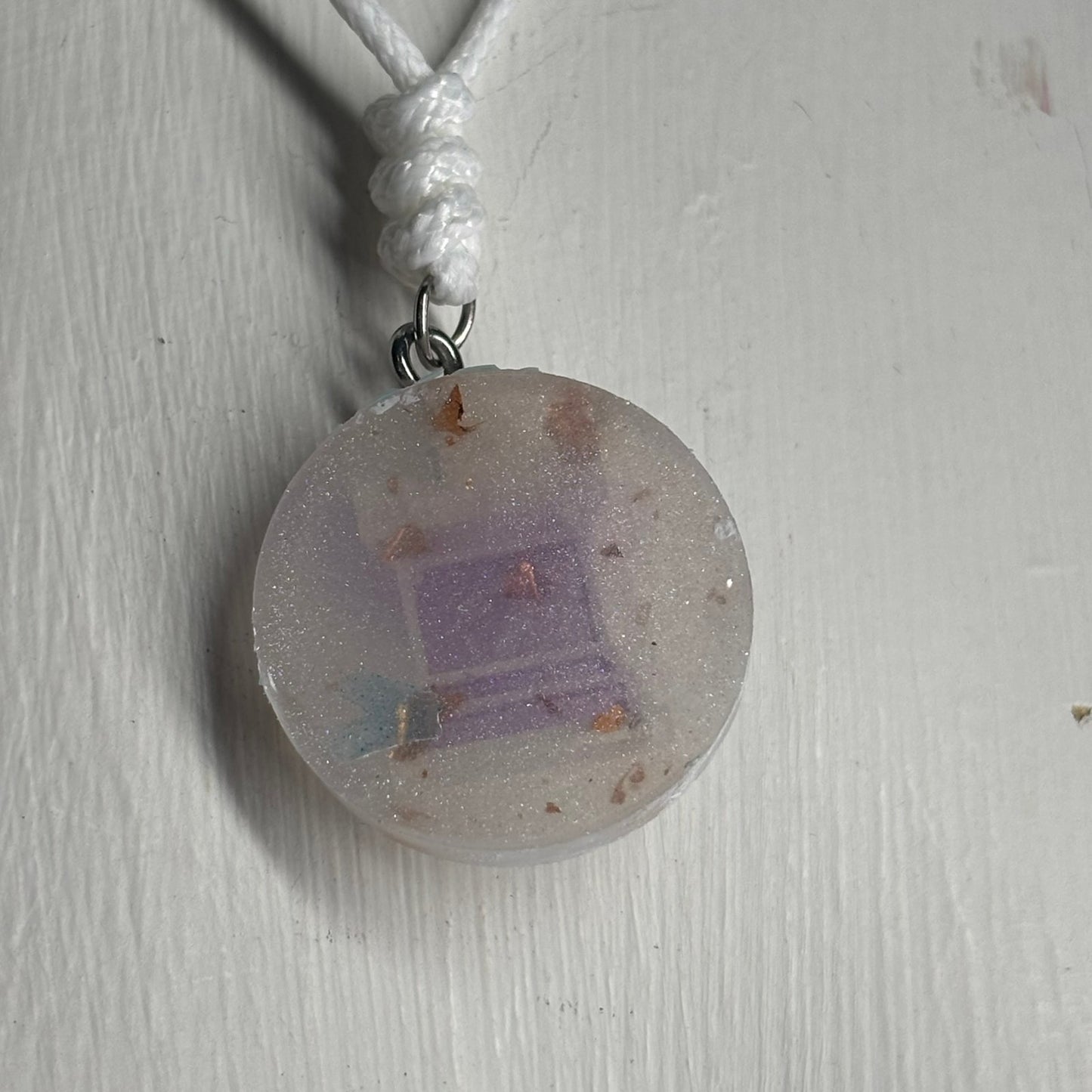 Crystal Rook - Handmade Resin Chess Necklace