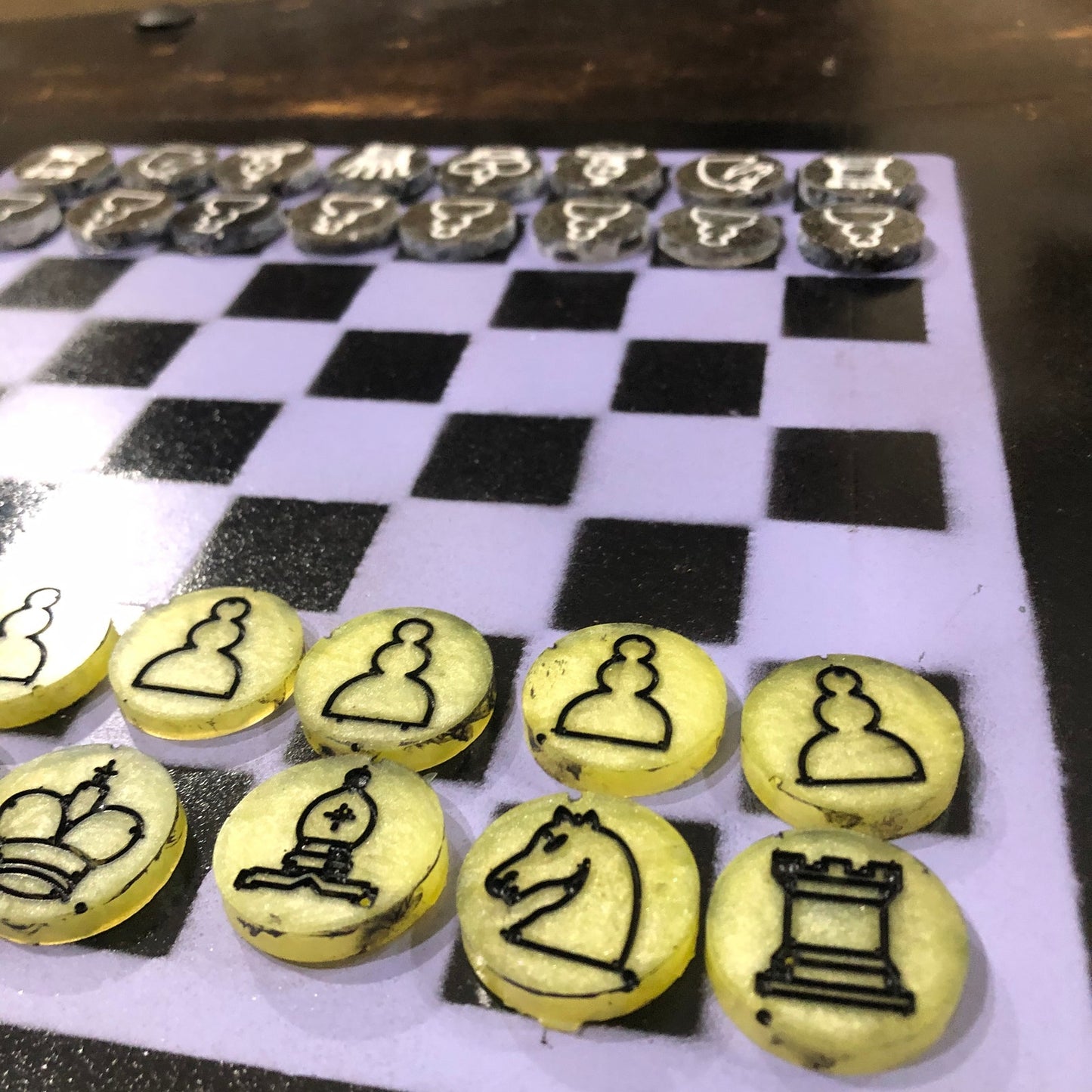 Classic Purple - Painted Chess Set