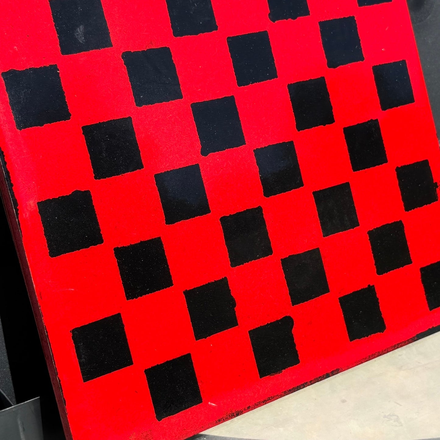 Stealth Red - Resin Coated Chess Board