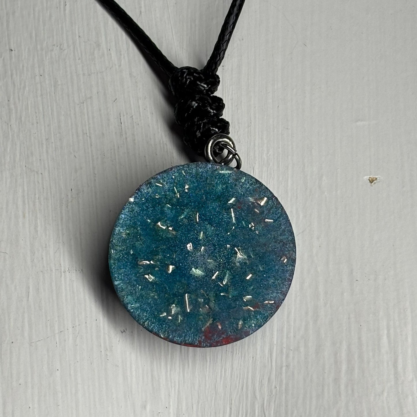 Red Print Queen - Handmade Resin Chess Necklace