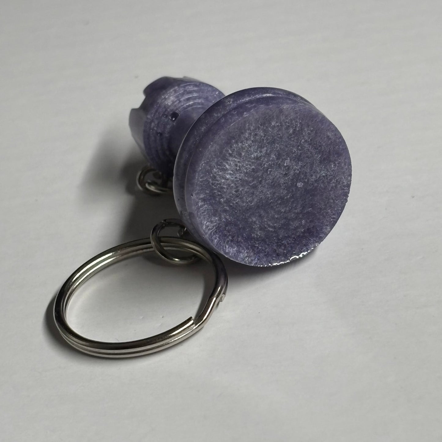 Dark Purple Rook - Handmade Resin Keychain