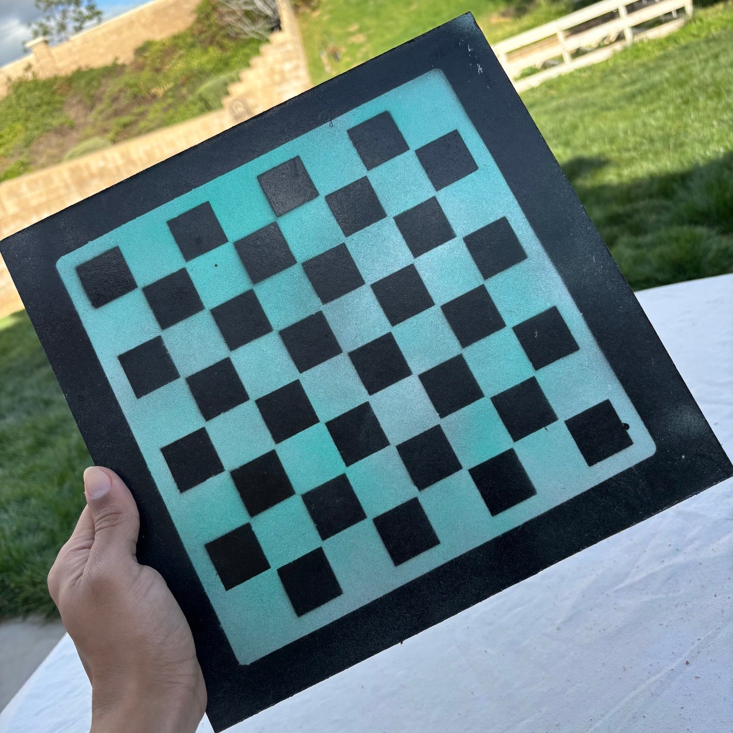 Mint Green - Painted Chess Set