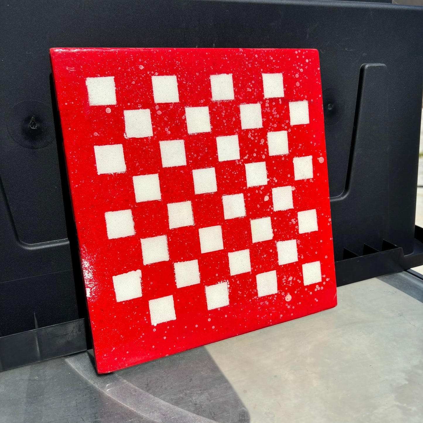 Cherry Speckled Red - Resin Coated Chess Board