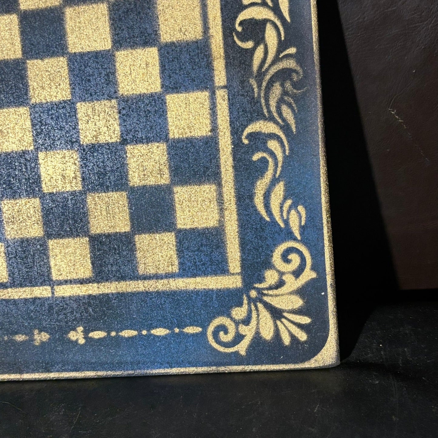 Blue Gold - Painted Chess Board