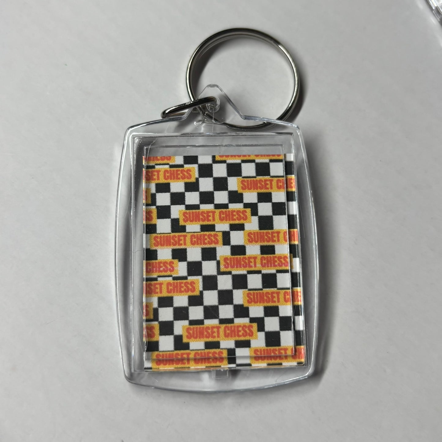 Young Woman - Chess Photo Keychain