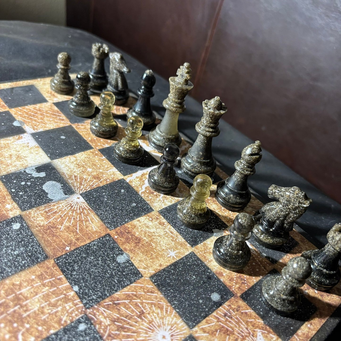 Golden Sunset - Scrapbook Chess Set