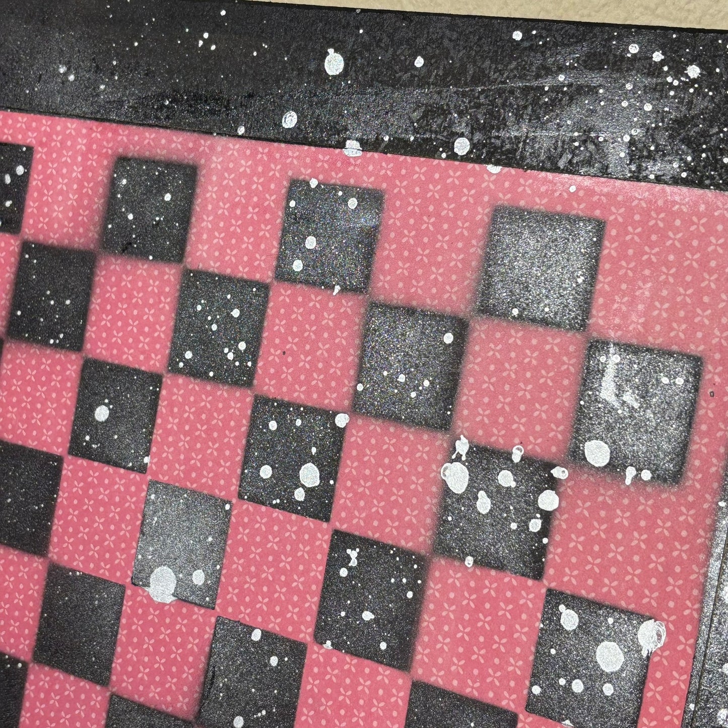 Red Chrome Drip - Large Scrapbook Chess Board