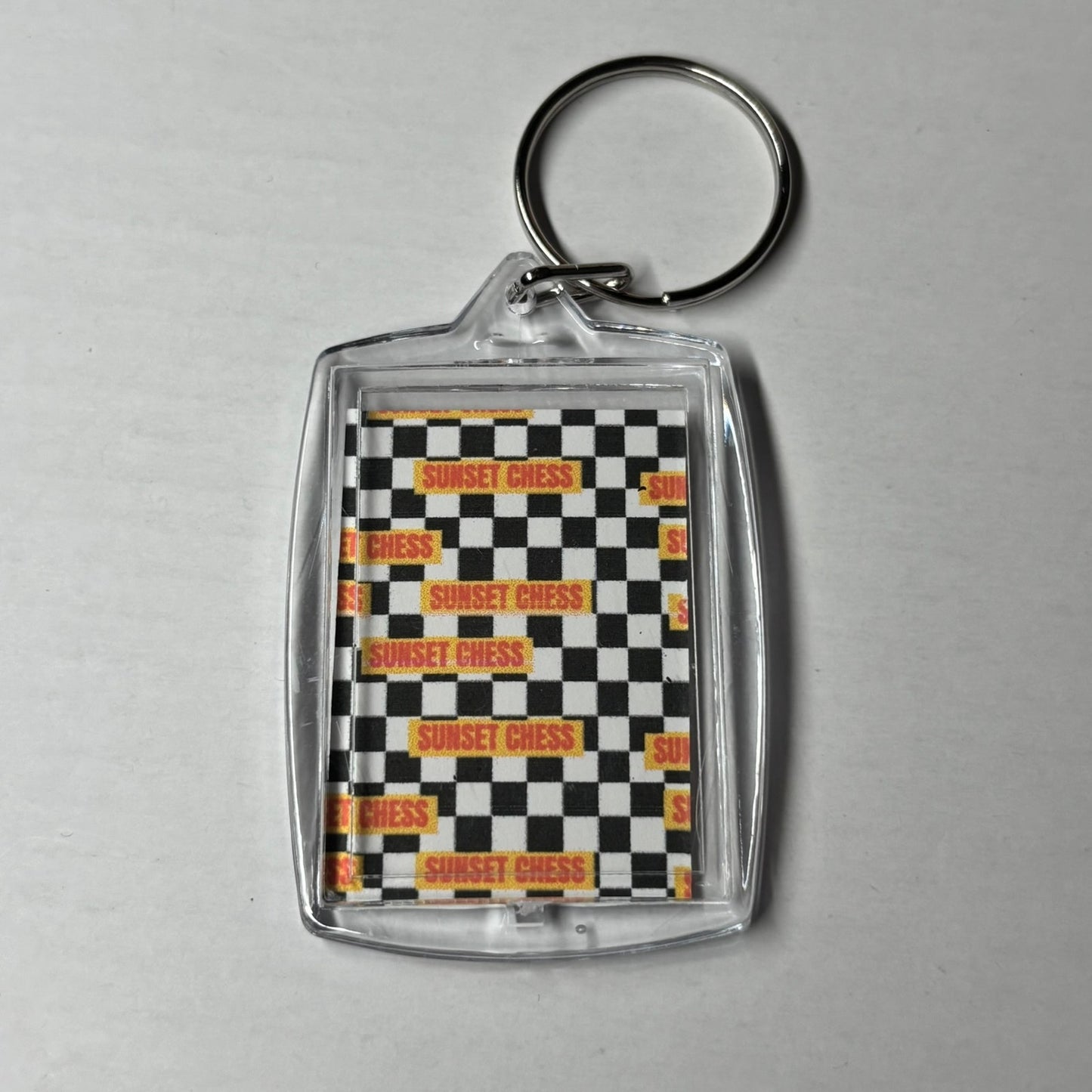 SCI-FI Man - Sunset Chess Photo Keychain