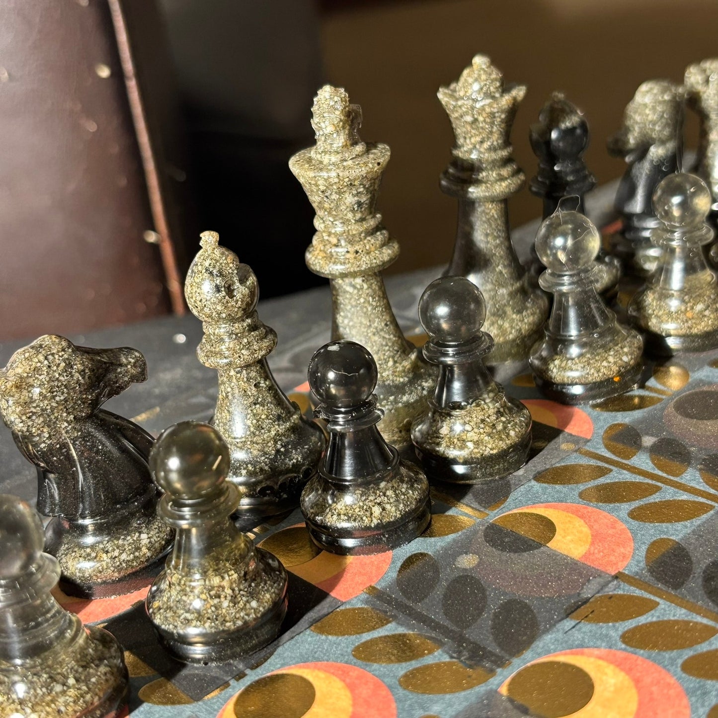Vintage Swirl Pattern - Scrapbook Chess Set
