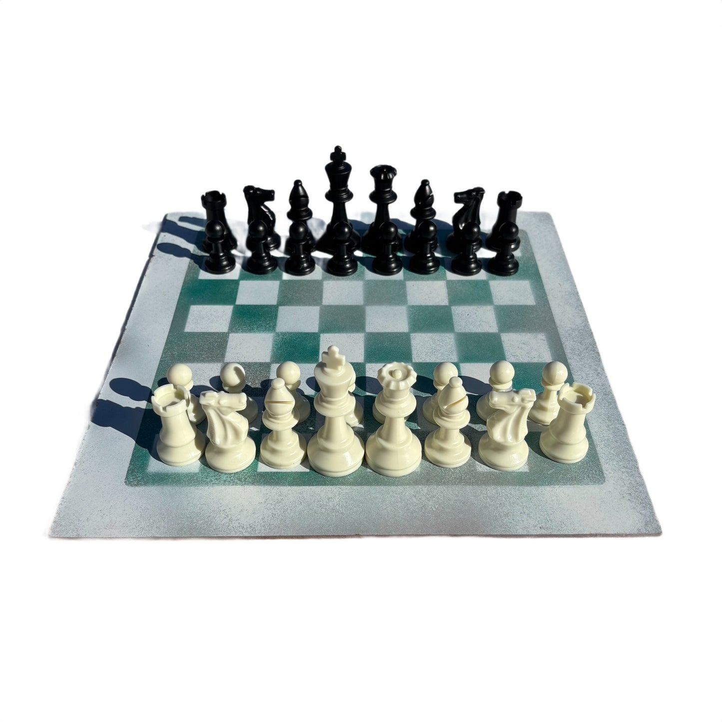 Simplistic Green - Painted Chess Set